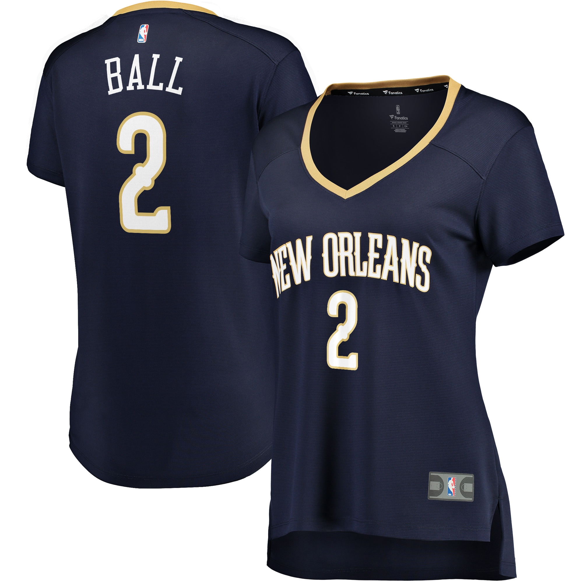 Lonzo Ball New Orleans Pelicans Fanatics Branded Women's Fast Break Replica Jersey Navy - Icon Edition - vstockx