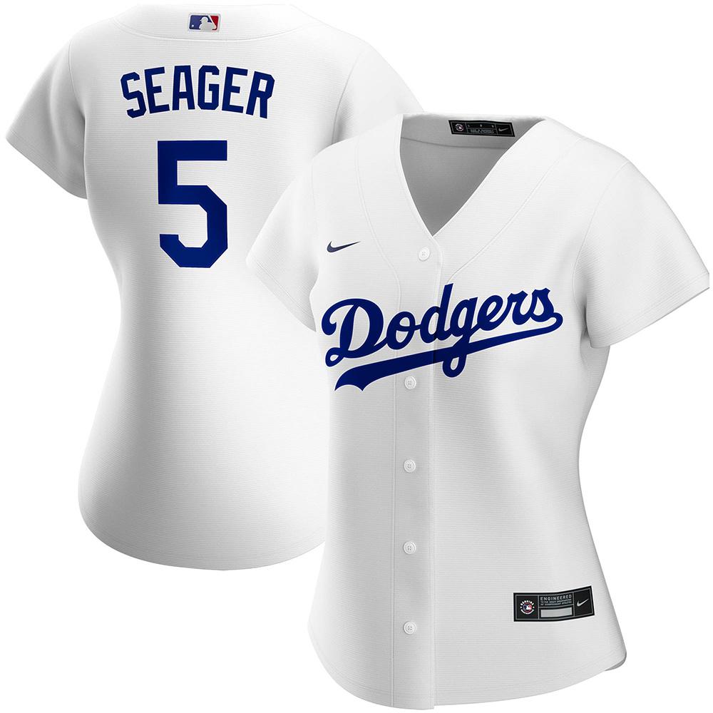 Womens Los Angeles Dodgers Corey Seager Cool Base Replica Jersey White - vstockx