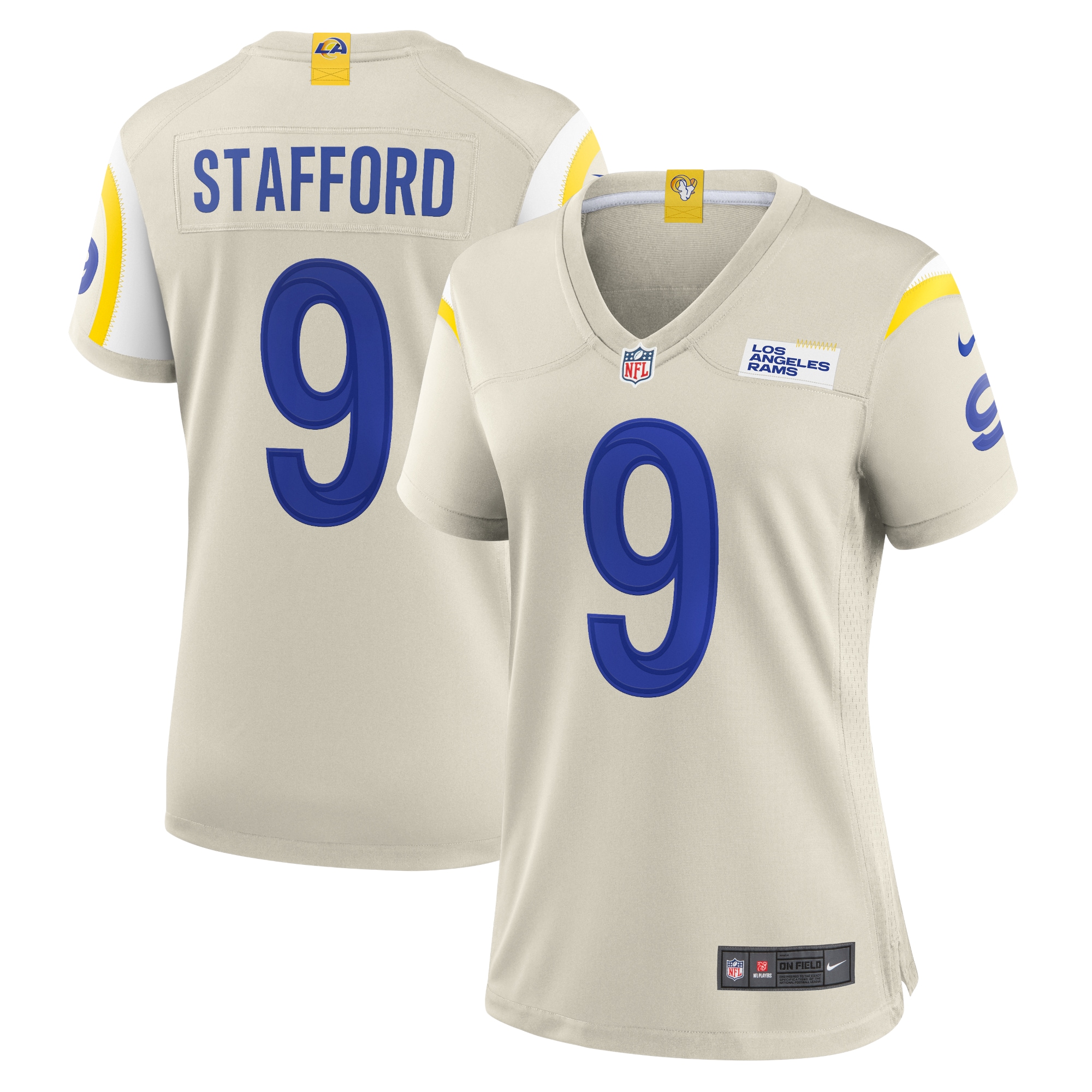 Matthew Stafford Los Angeles Rams Nike Women's Player Game Jersey - Bone - vstockx