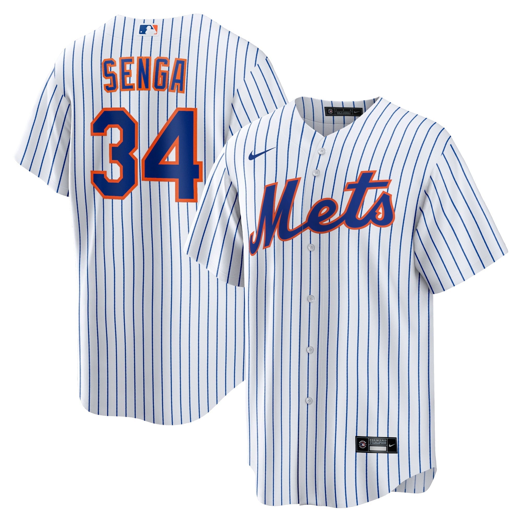 Men's Nike Kodai Senga White/Royal New York Mets Home Replica Player Jersey - vstockx