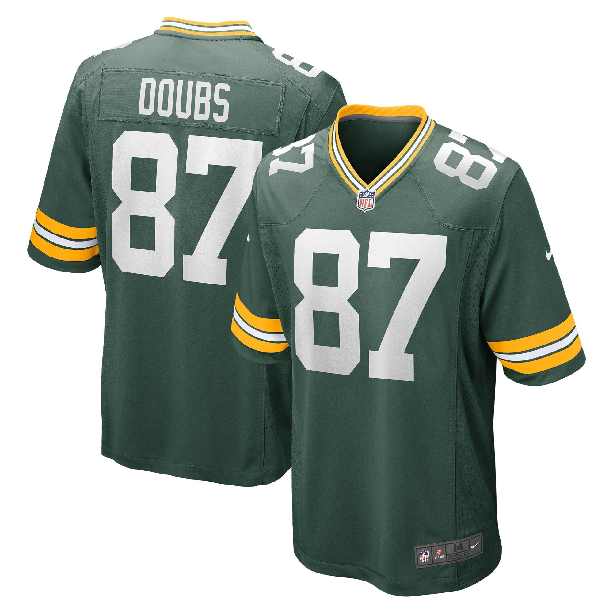 Men's Nike Romeo Doubs Green Green Bay Packers Game Player Jersey - vstockx