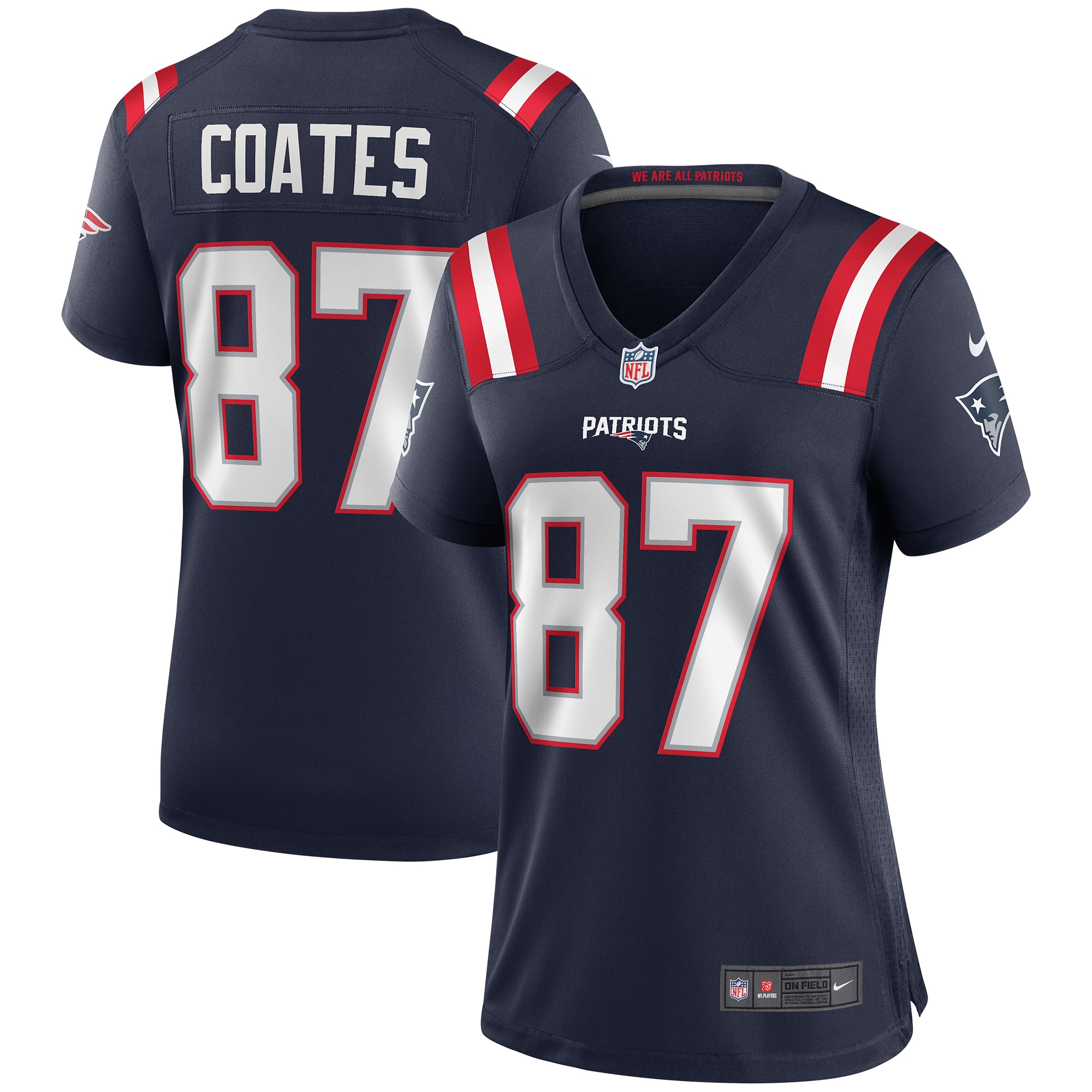 Ben Coates New England Patriots Nike Women's Game Retired Player Jersey - Navy - vstockx