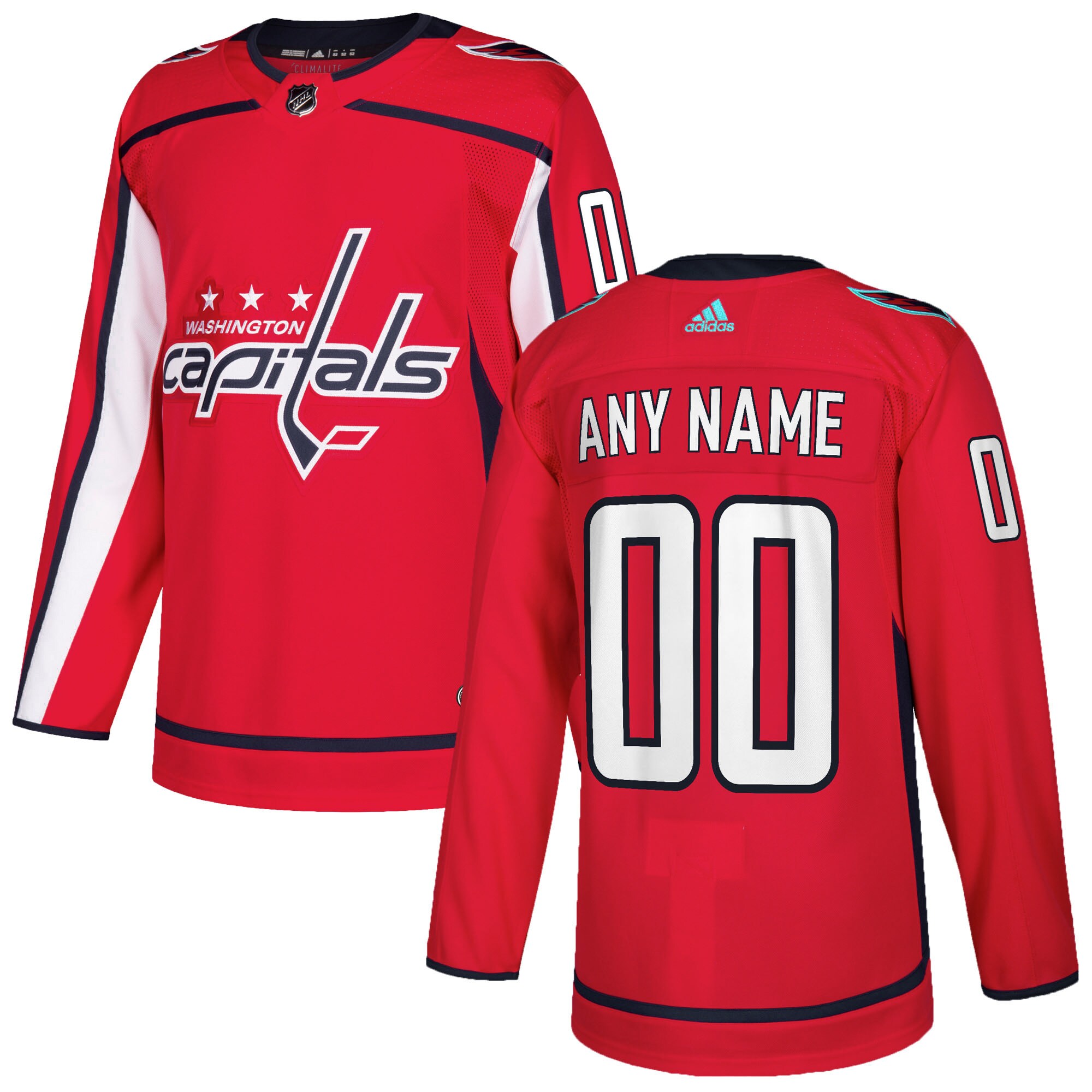 Washington Capitals adidas Authentic Custom Jersey - Red - vstockx