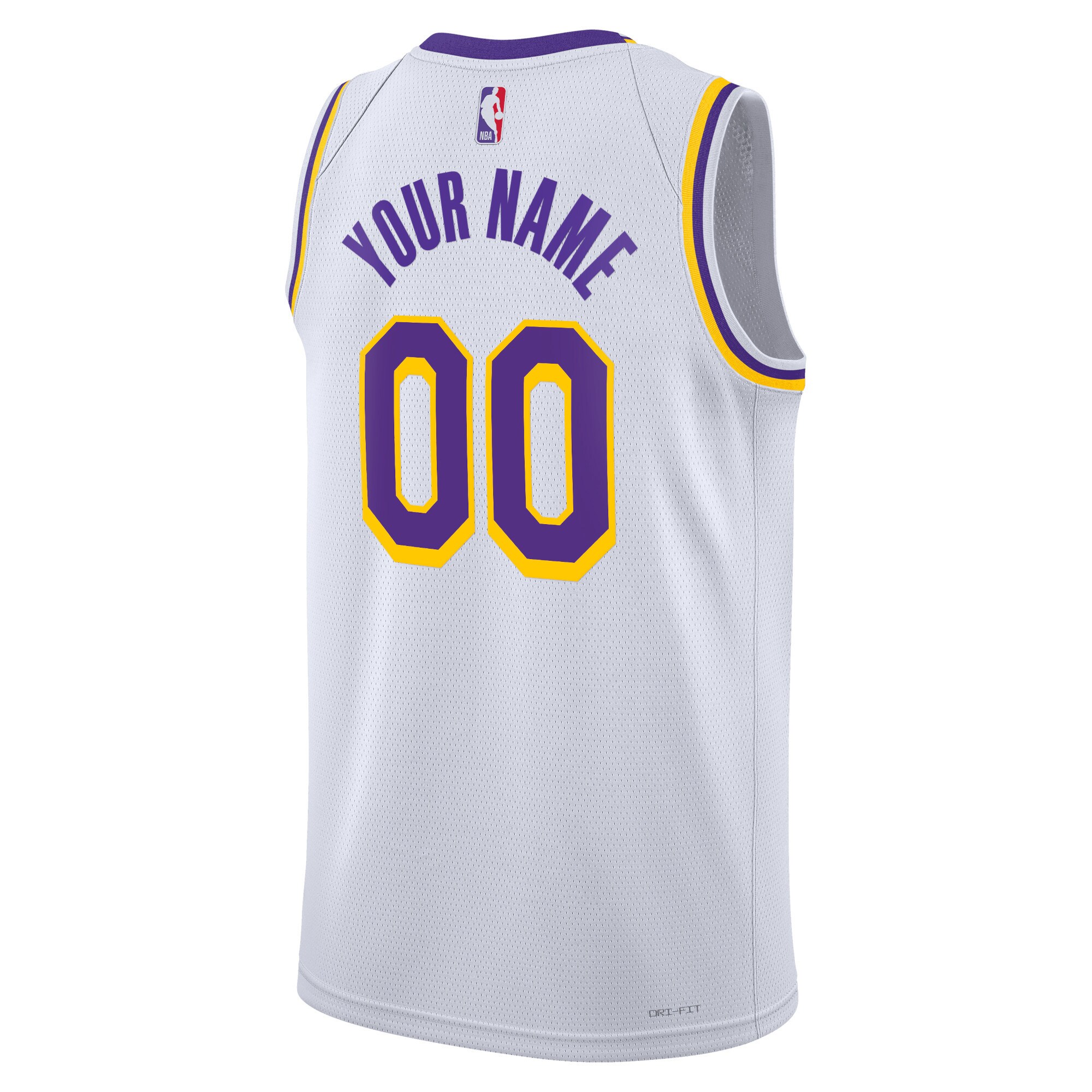 Los Angeles Lakers Nike Unisex Swingman Custom Jersey White - Icon Edition - vstockx