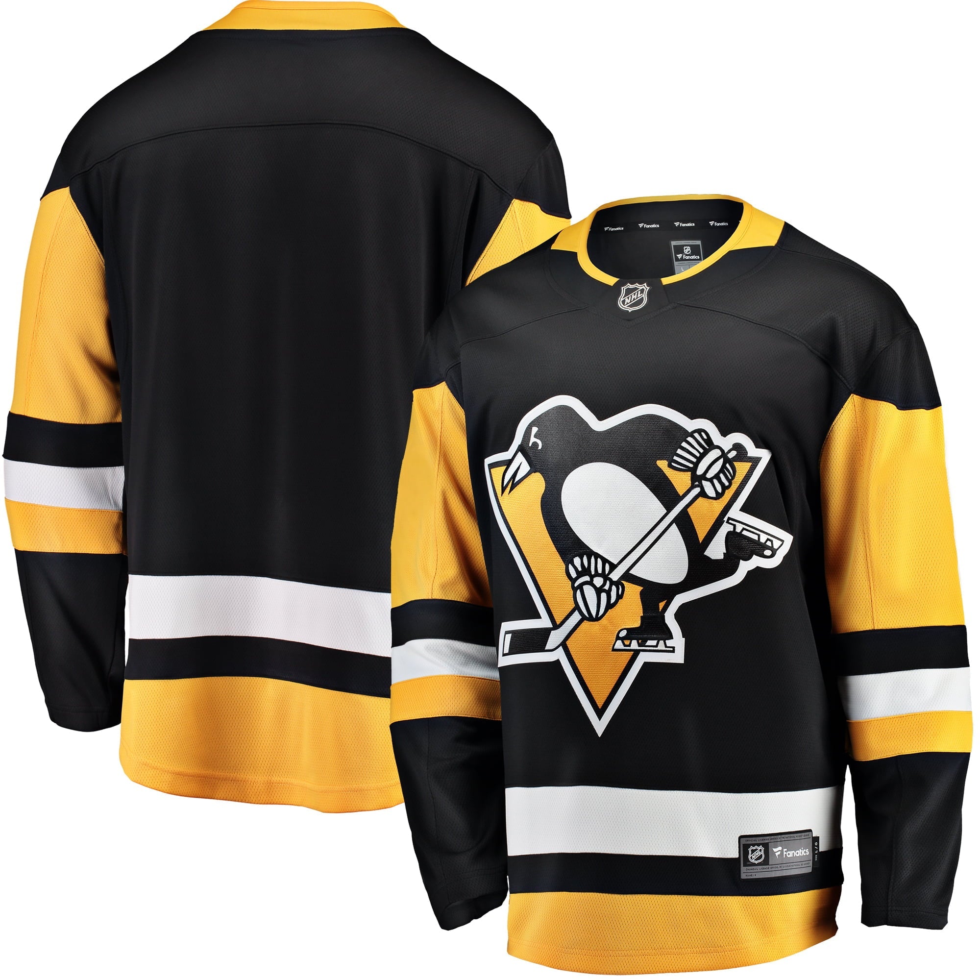 Men's Fanatics Branded Black Pittsburgh Penguins Breakaway Home Jersey - vstockx