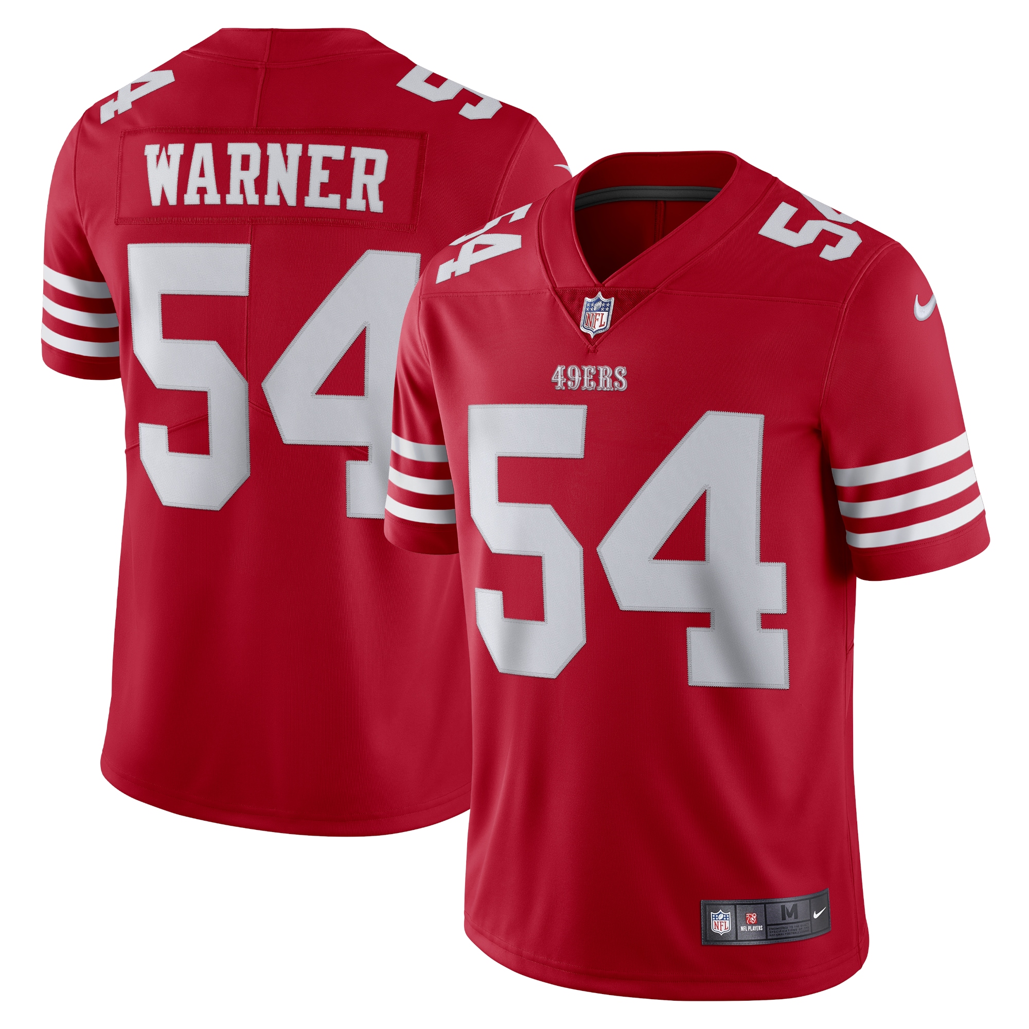 Fred Warner San Francisco 49ers Nike Vapor Limited Jersey - Scarlet - vstockx
