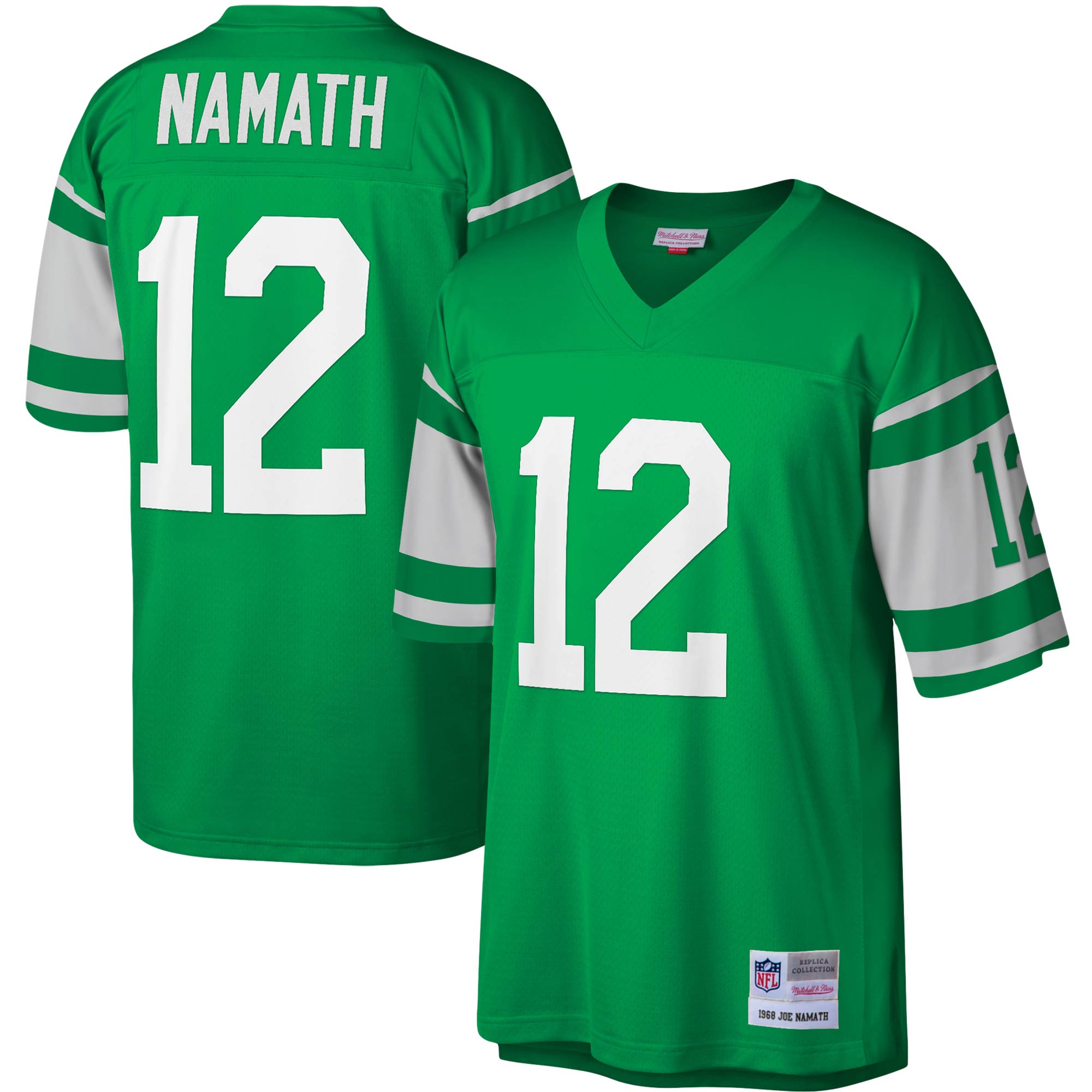 Joe Namath New York Jets Mitchell & Ness Legacy Replica Jersey - Kelly Green - vstockx