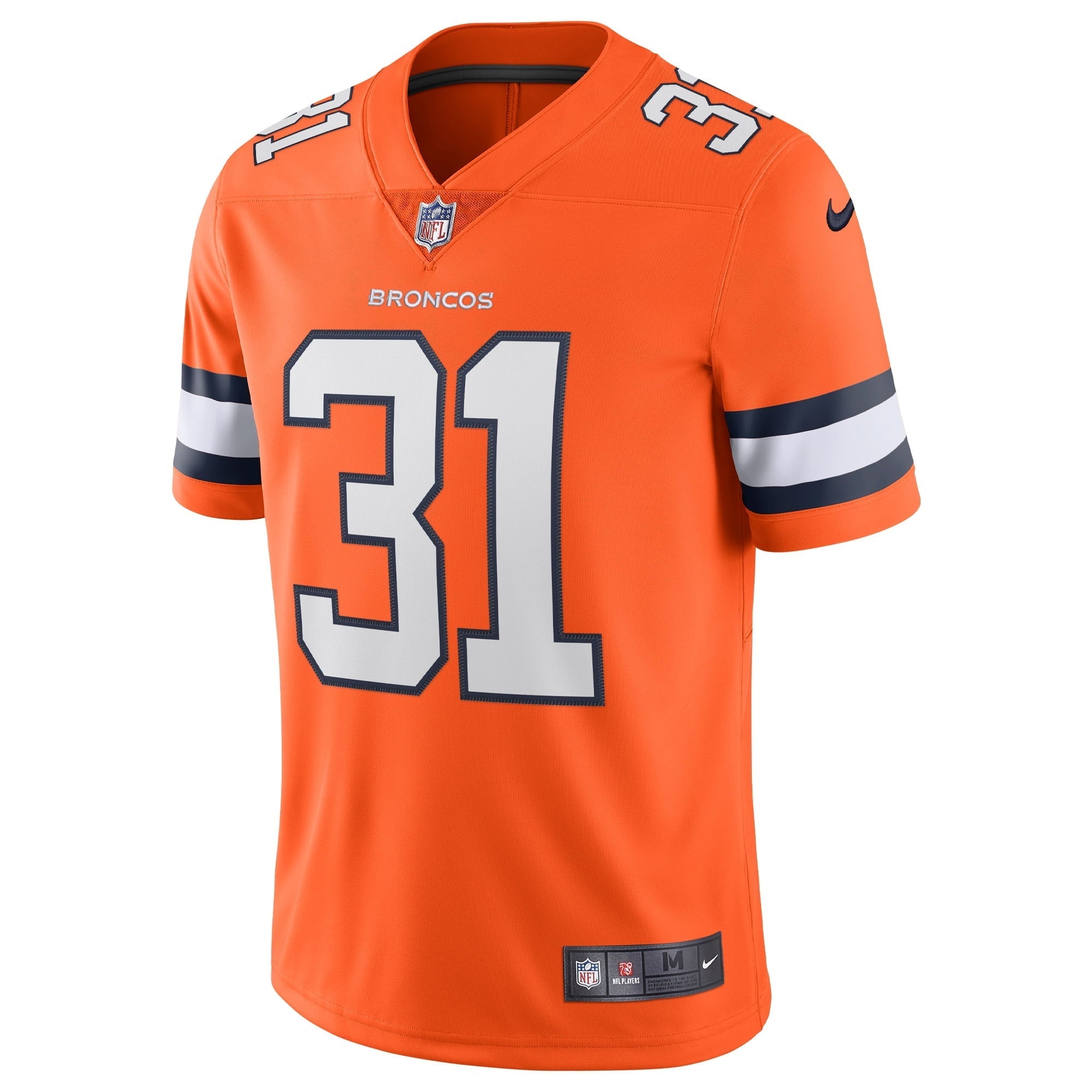 Men's Nike Justin Simmons Orange Denver Broncos Alternate Vapor Limited Jersey - vstockx