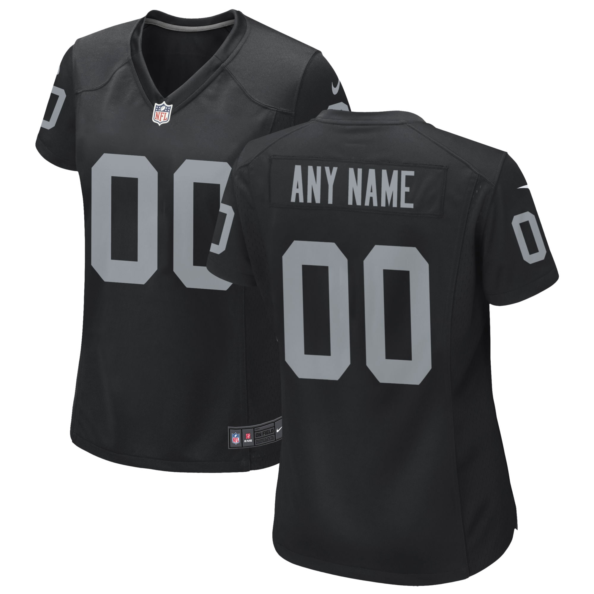 Las Vegas Raiders Nike Women's Custom Game Jersey - Black - vstockx