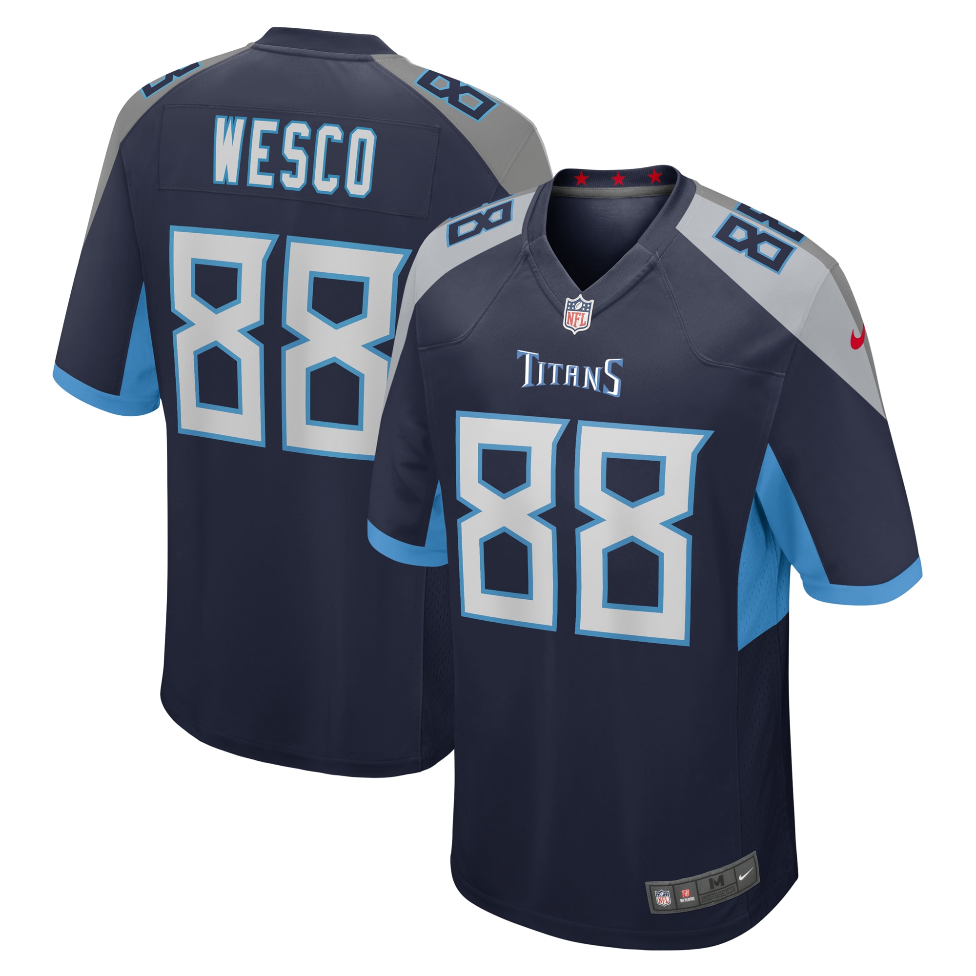 Trevon Wesco Tennessee Titans Nike Game Player Jersey - Navy - vstockx