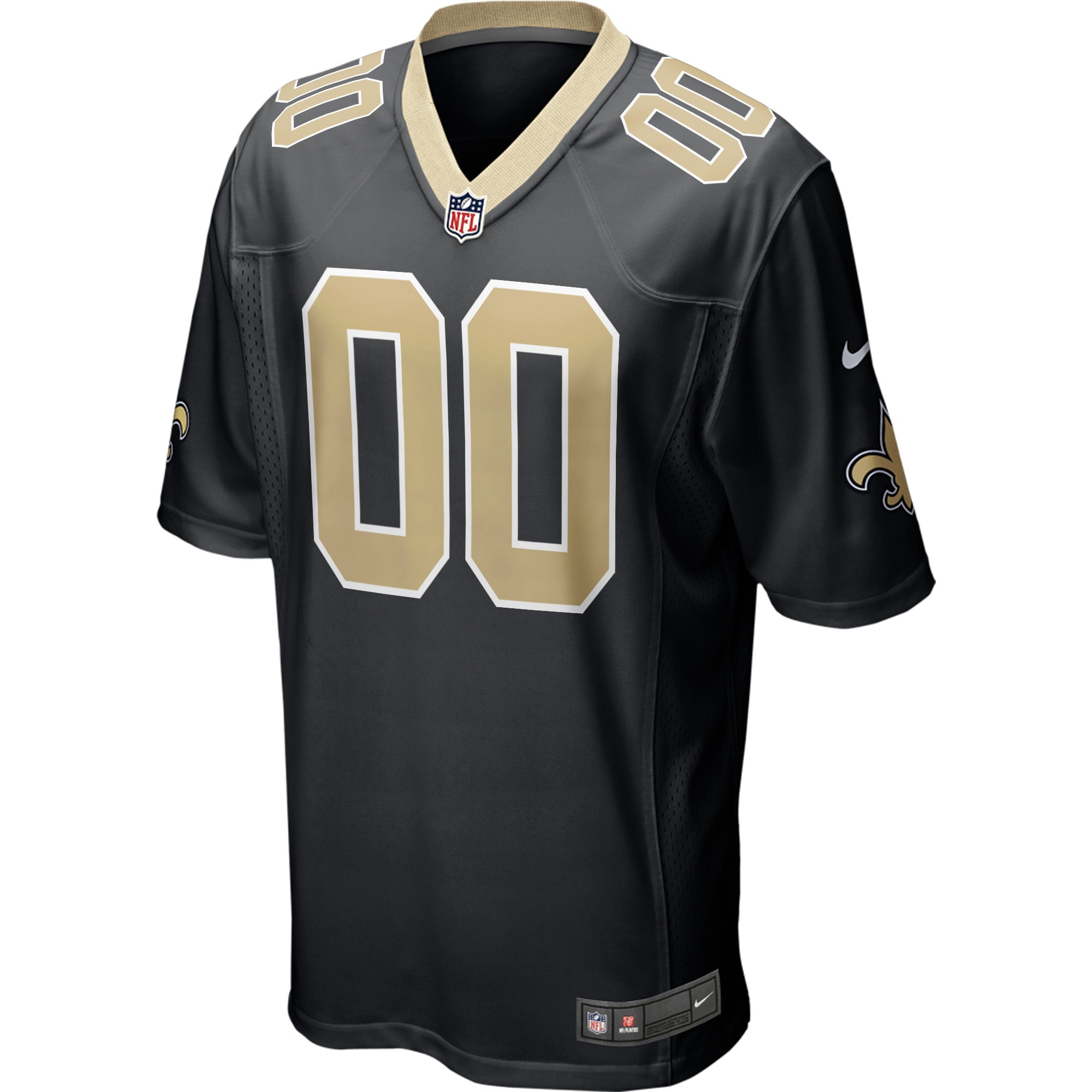New Orleans Saints Nike Custom Game Jersey - Black - vstockx