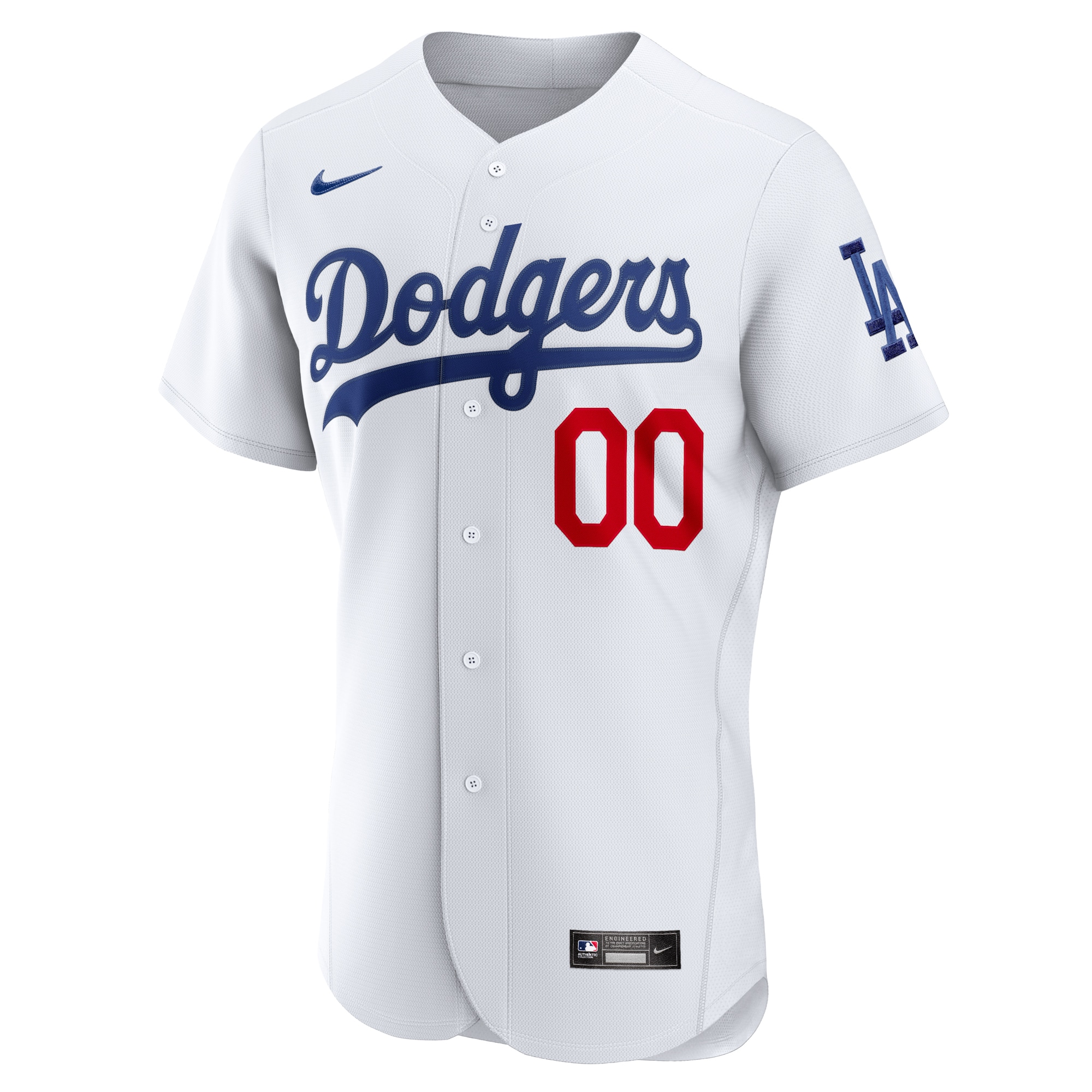 Los Angeles Dodgers Nike Home Authentic Custom Patch Jersey - White - vstockx