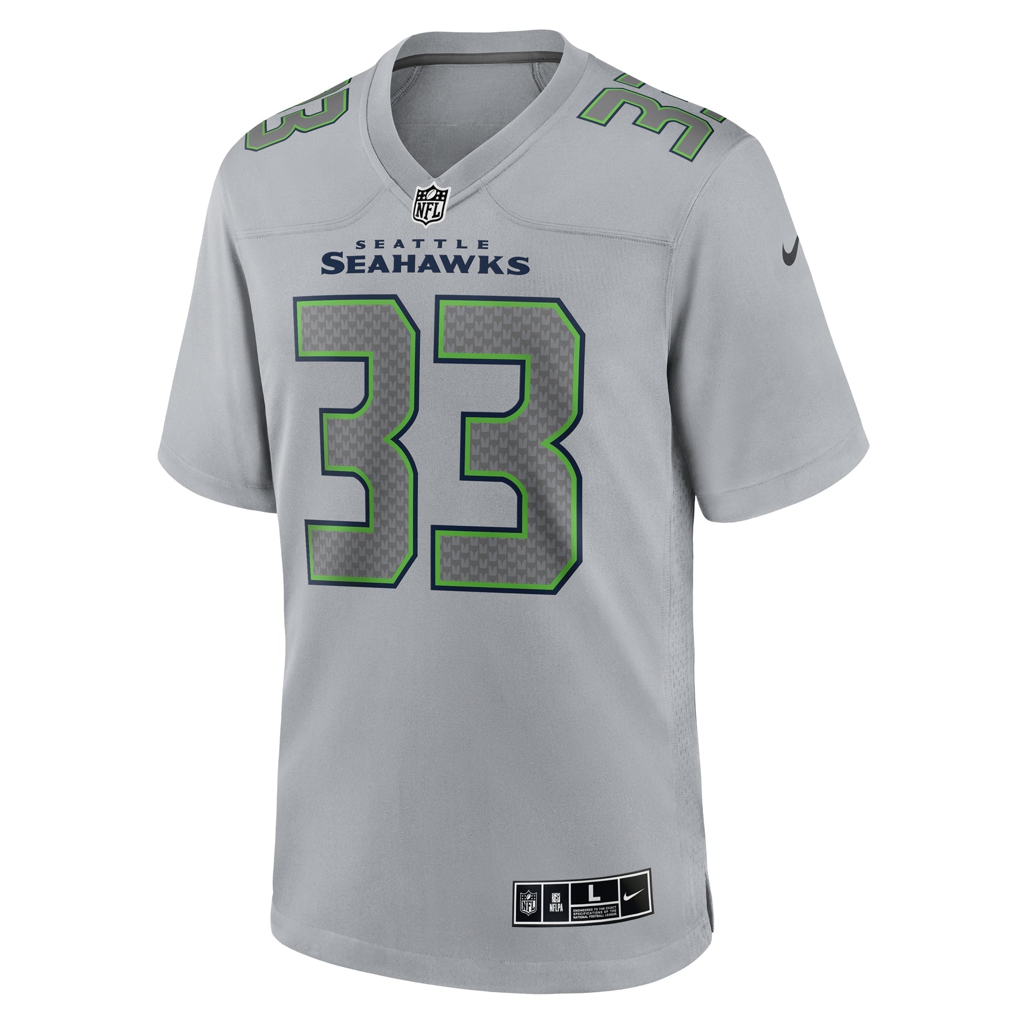 Men's Nike Jamal Adams Gray Seattle Seahawks Atmosphere Fashion Game Jersey - vstockx