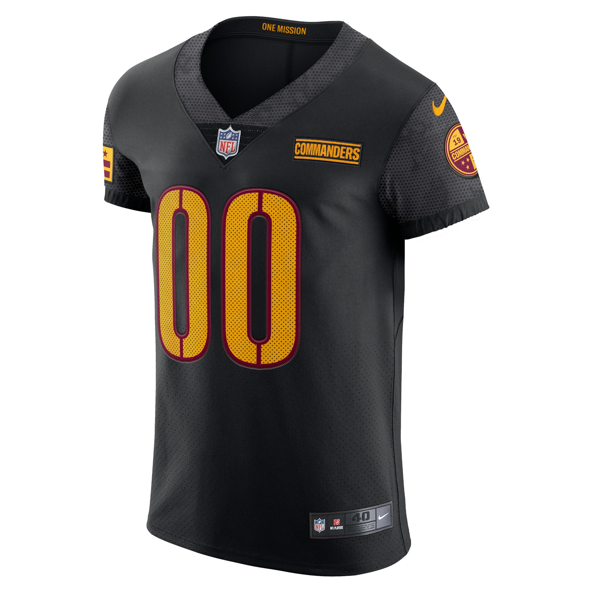 Washington Commanders Nike Vapor Untouchable Elite Custom Alternate Jersey - Black - vstockx