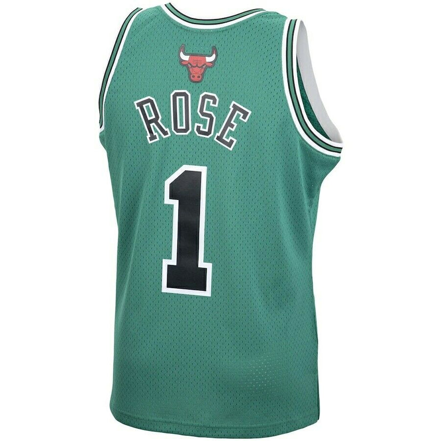 Youth Chicago Bulls Derrick Rose Mitchell & Ness Kelly Green Hardwood Classics Swingman Jersey - vstockx