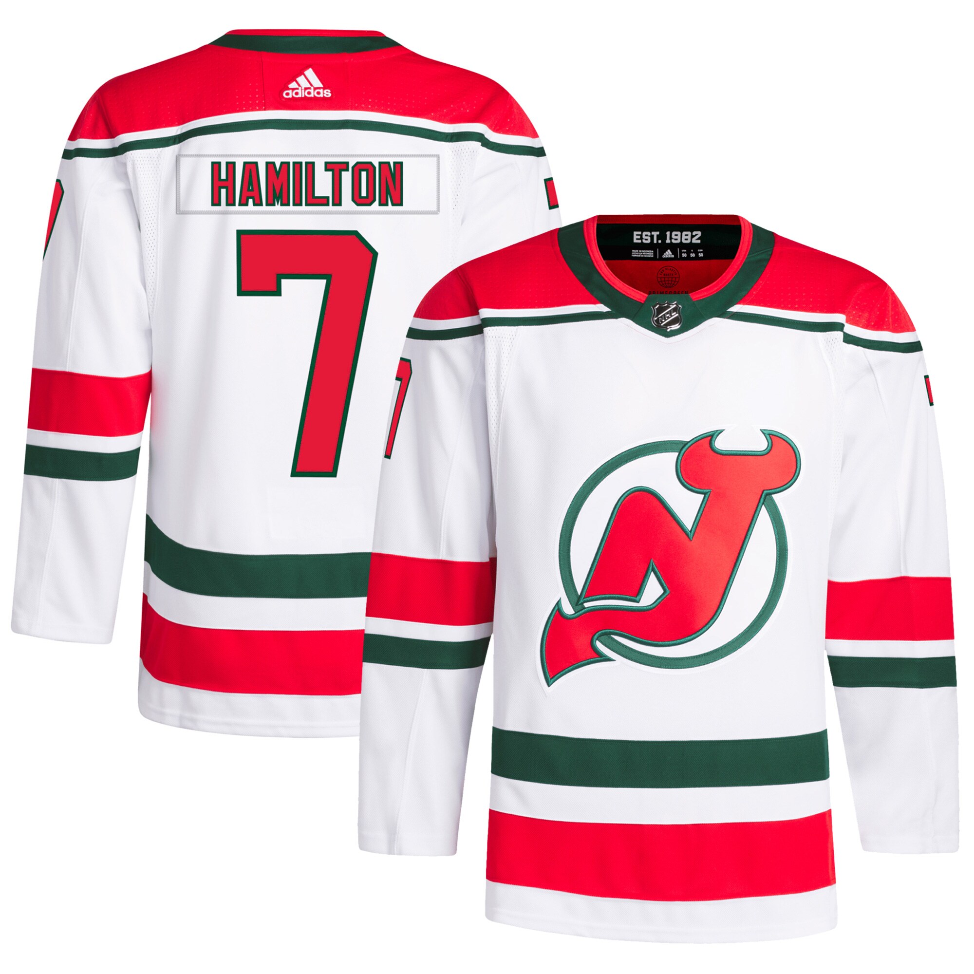 Dougie Hamilton New Jersey Devils adidas Primegreen Authentic Pro Player Jersey - White - vstockx