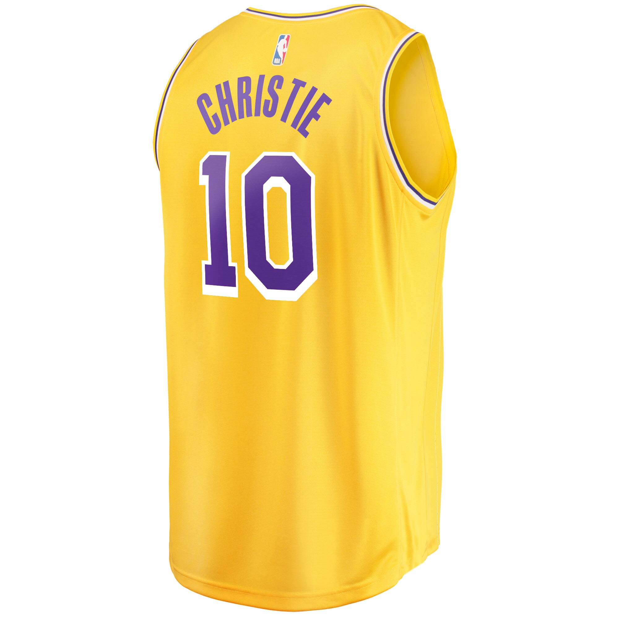 Max Christie Los Angeles Lakers Fanatics Branded Fast Break Replica Jersey - Icon Edition - Gold - vstockx