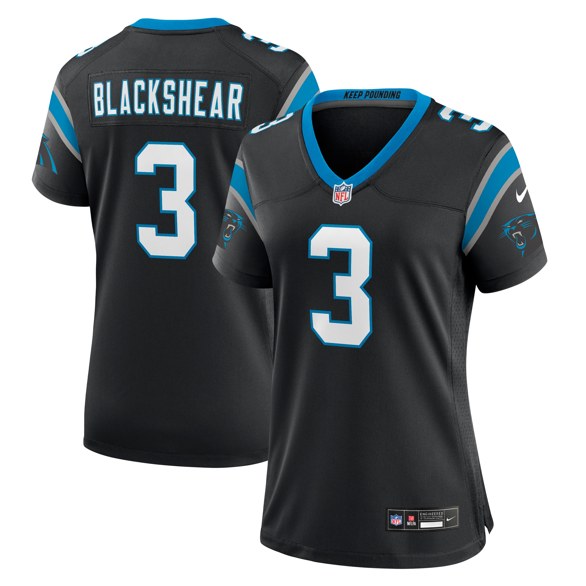 Raheem Blackshear Carolina Panthers Nike Women's Team Game Jersey - Black - vstockx