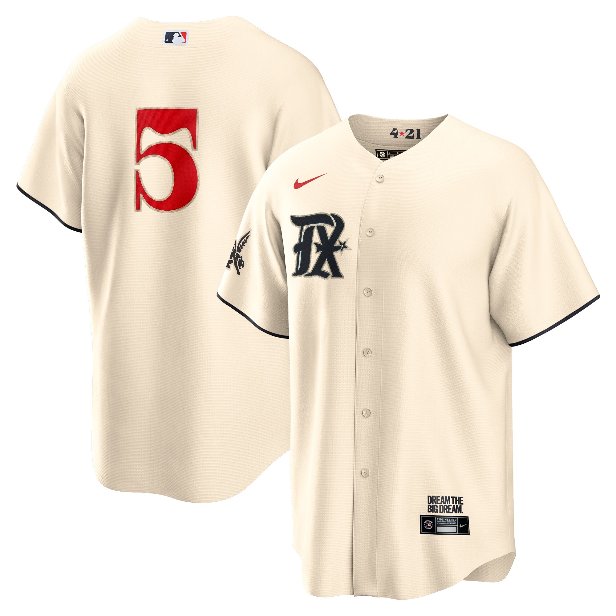 Corey Seager Texas Rangers Nike 2023 City Connect Replica Player Jersey - Cream - vstockx