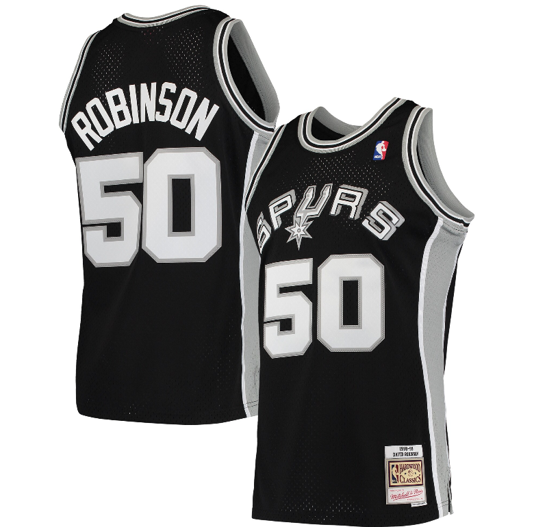 Men's David Robinson San Antonio Spurs Mitchell & Ness Hardwood Classics 1998-99 Swingman Jersey - Black - vstockx