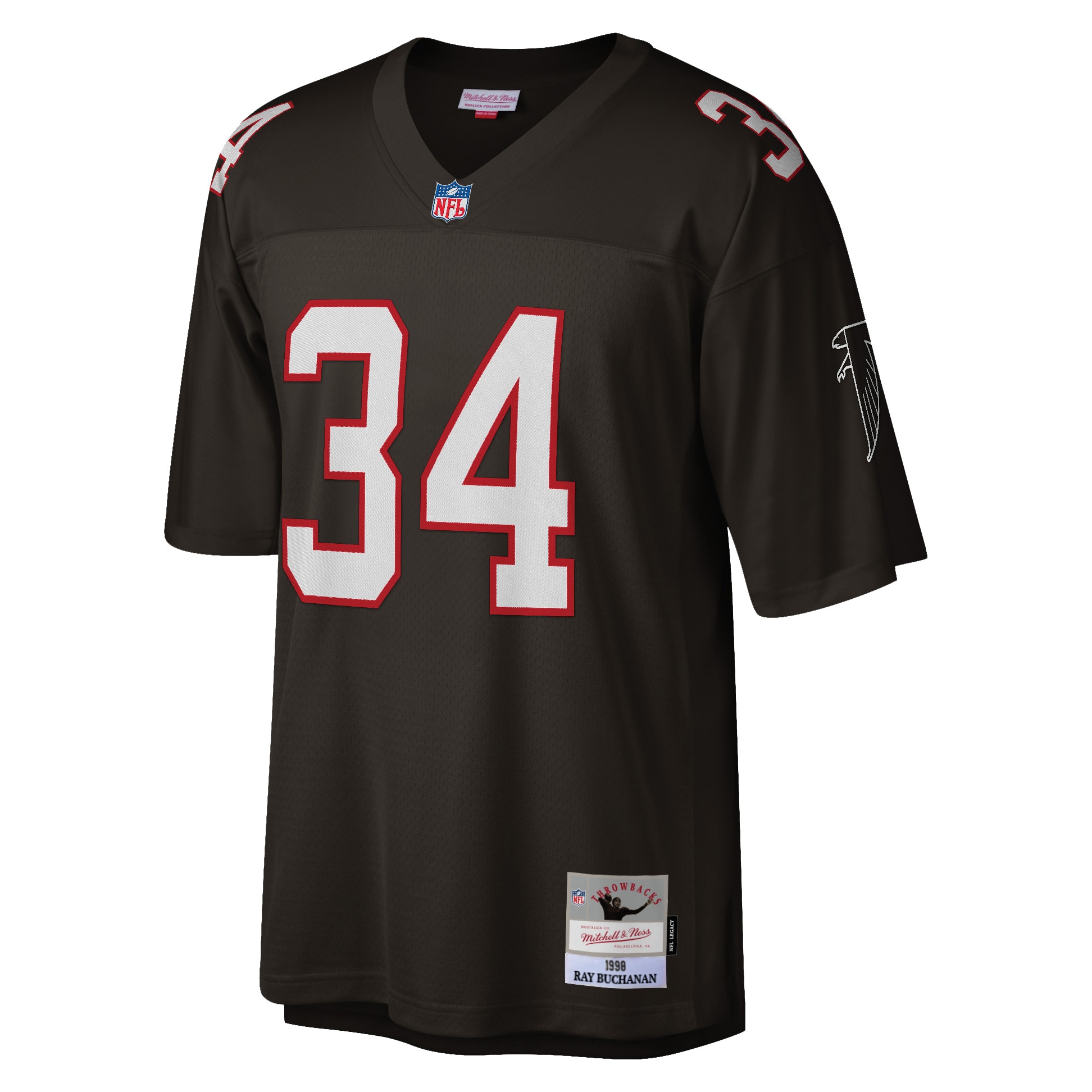 Ray Buchanan Atlanta Falcons Mitchell & Ness Retired Player Legacy Replica Jersey - Black - vstockx