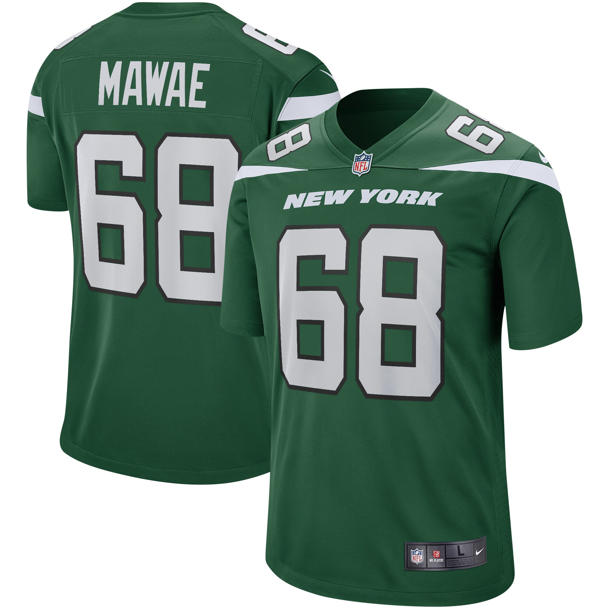 Kevin Mawae New York Jets Nike Game Retired Player Jersey - Gotham Green - vstockx