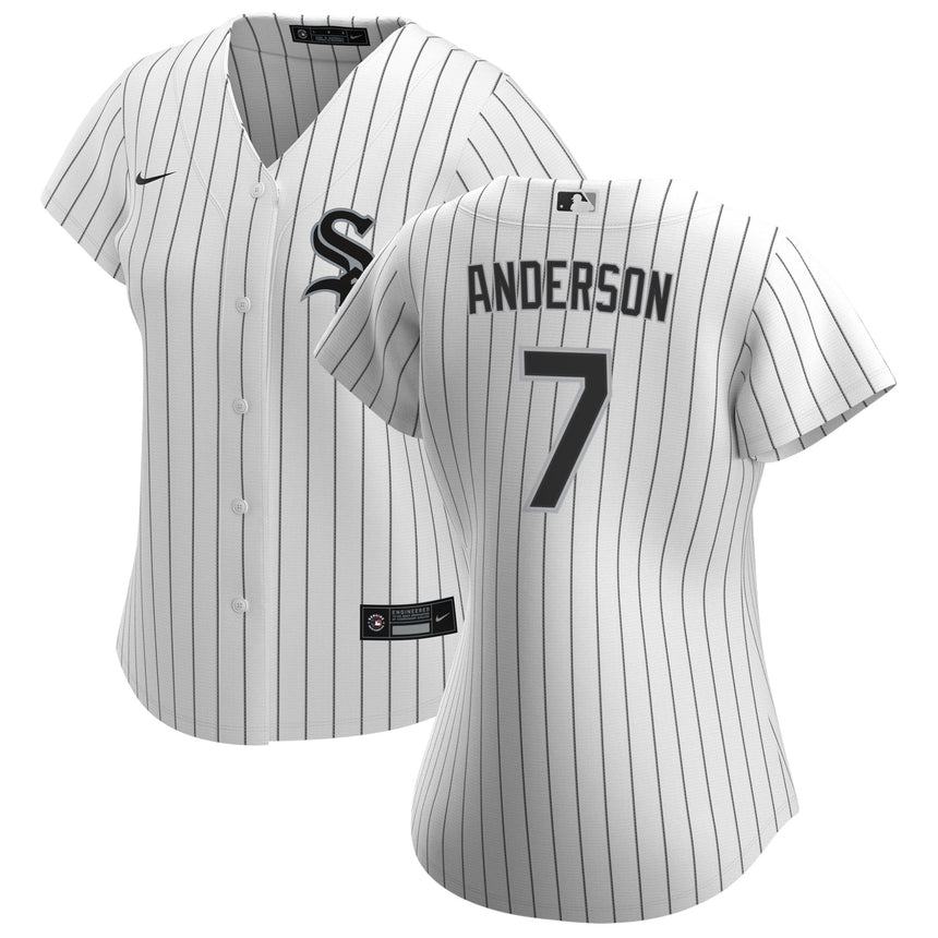 Women's Tim Anderson Chicago White Sox White Home Replica Team Jersey - vstockx