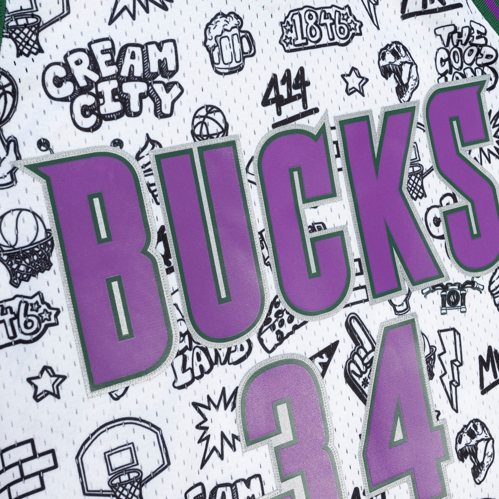 Ray Allen Milwaukee Bucks Mitchell & Ness 2000/01 Swingman Jersey - White - vstockx