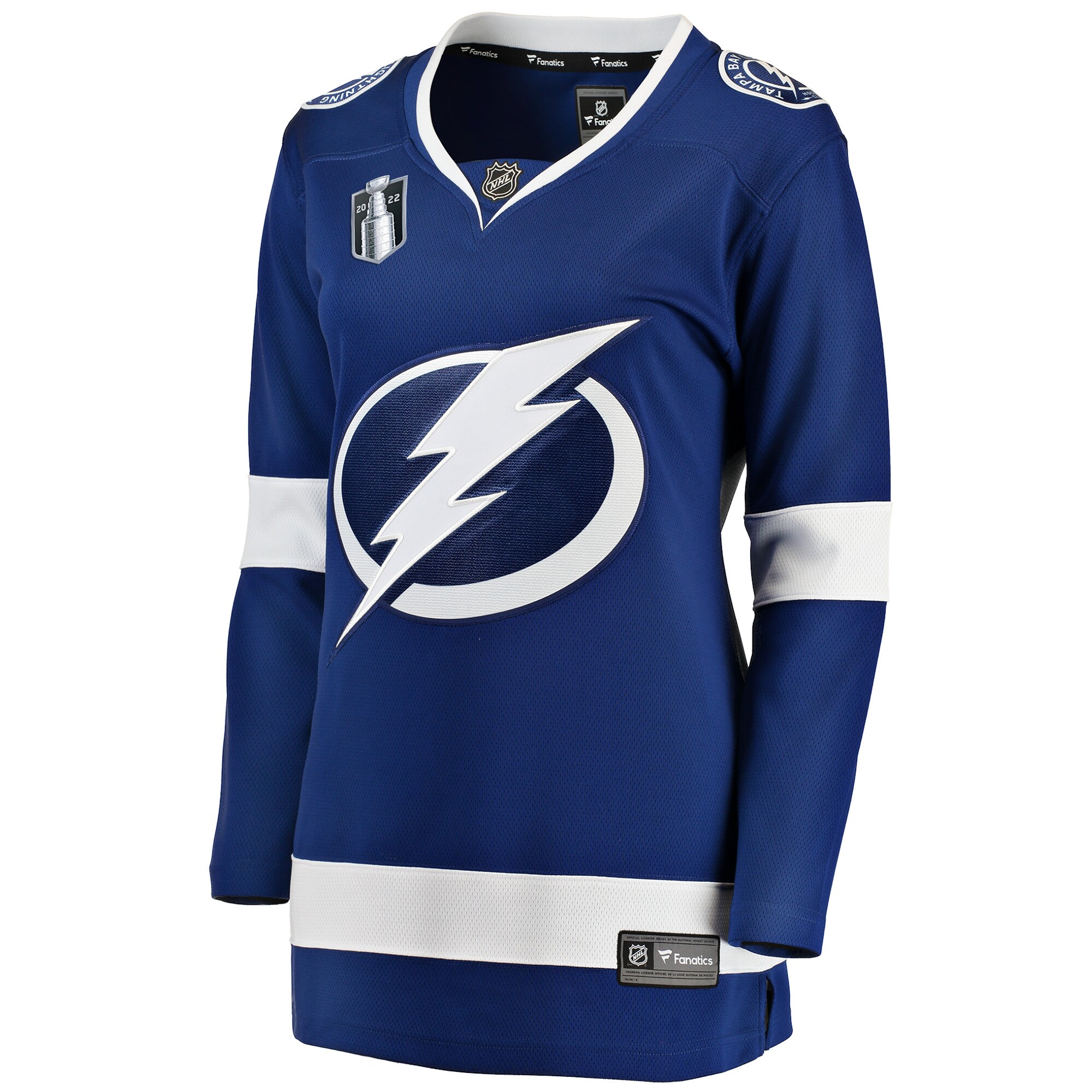 Tampa Bay Lightning Fanatics Branded Women's Home 2022 Stanley Cup Final Breakaway Jersey - Blue - vstockx
