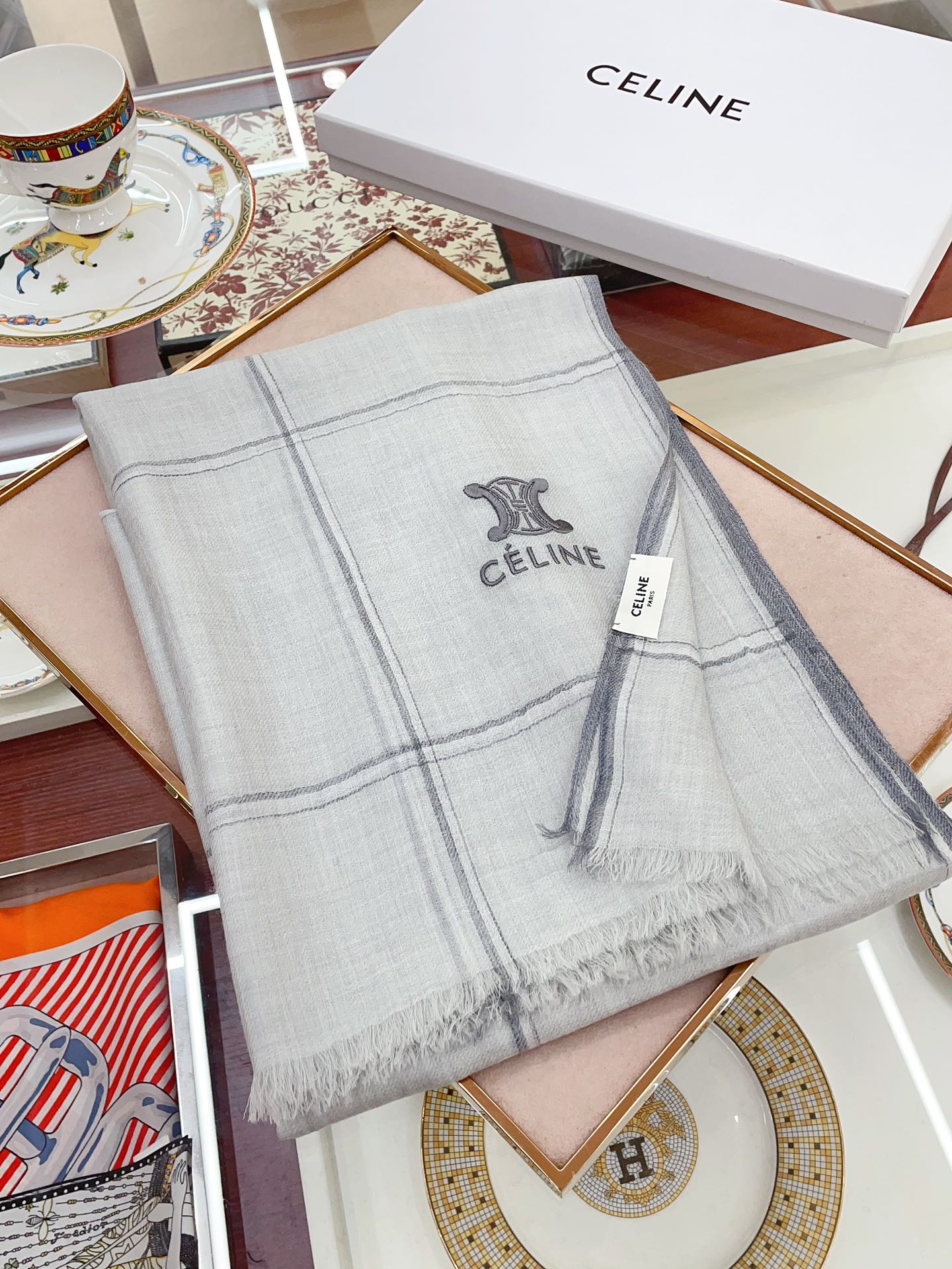 Streetwear Scarf CELINE 328846 SIZE:80*200cm - vstockx