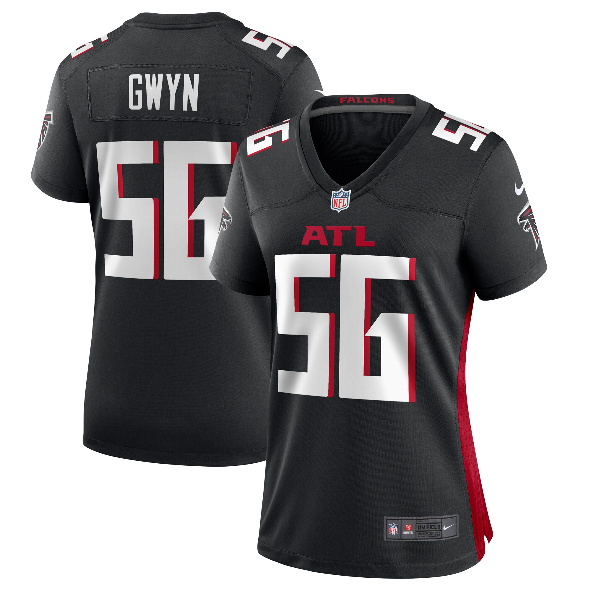 Jovaughn Gwyn Atlanta Falcons Nike Women's Team Game Jersey - Black - vstockx