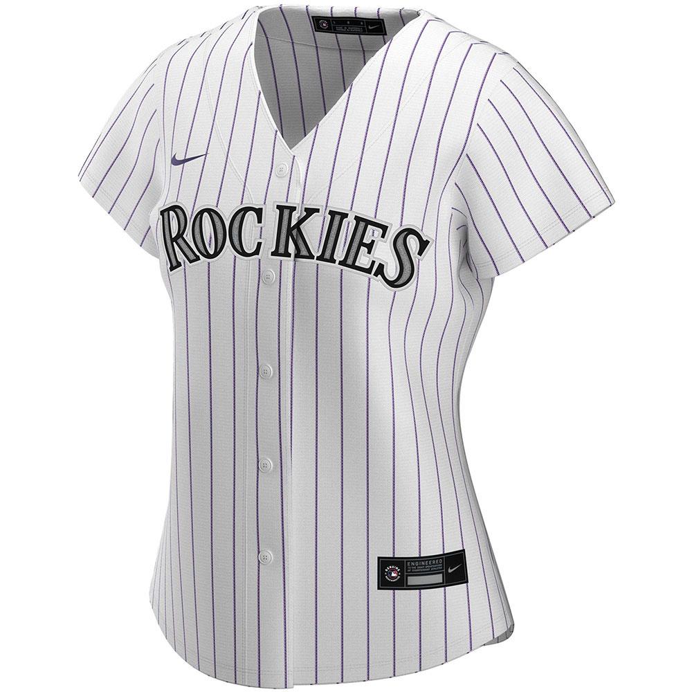 Womens Colorado Rockies Charlie Blackmon Cool Base Replica Jersey White - vstockx