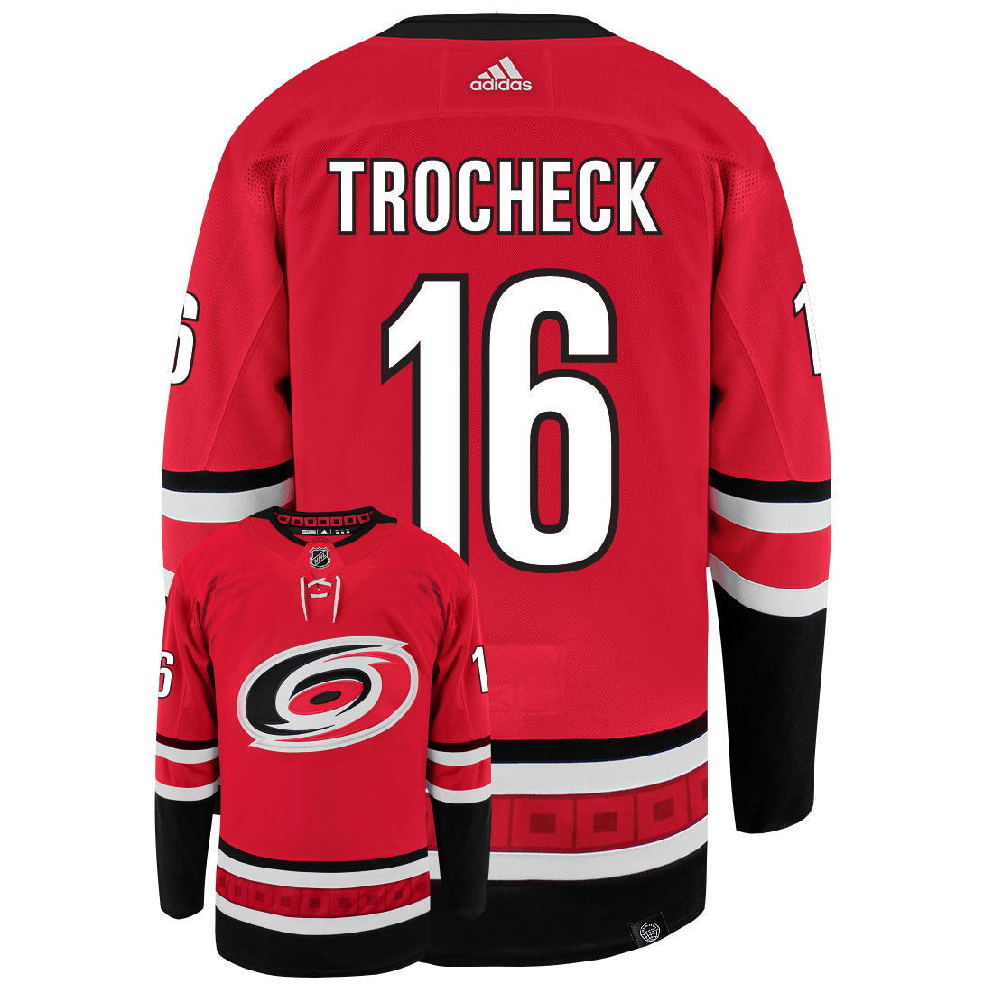 Vincent Trocheck Carolina Hurricanes Adidas Primegreen Authentic NHL Hockey Jersey - vstockx