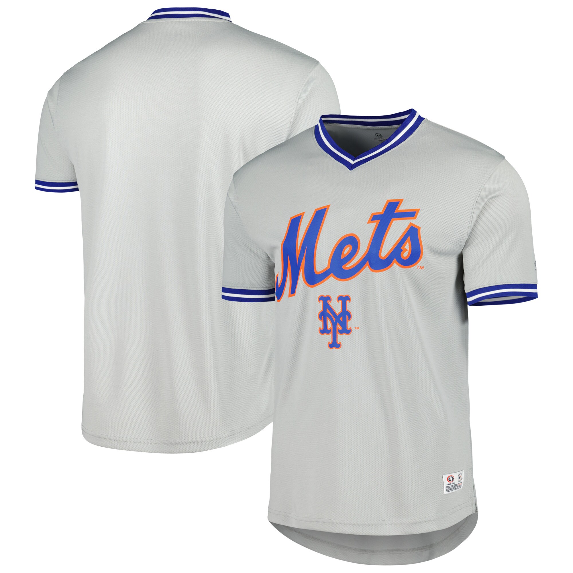 New York Mets V-Neck Jersey - Gray - vstockx