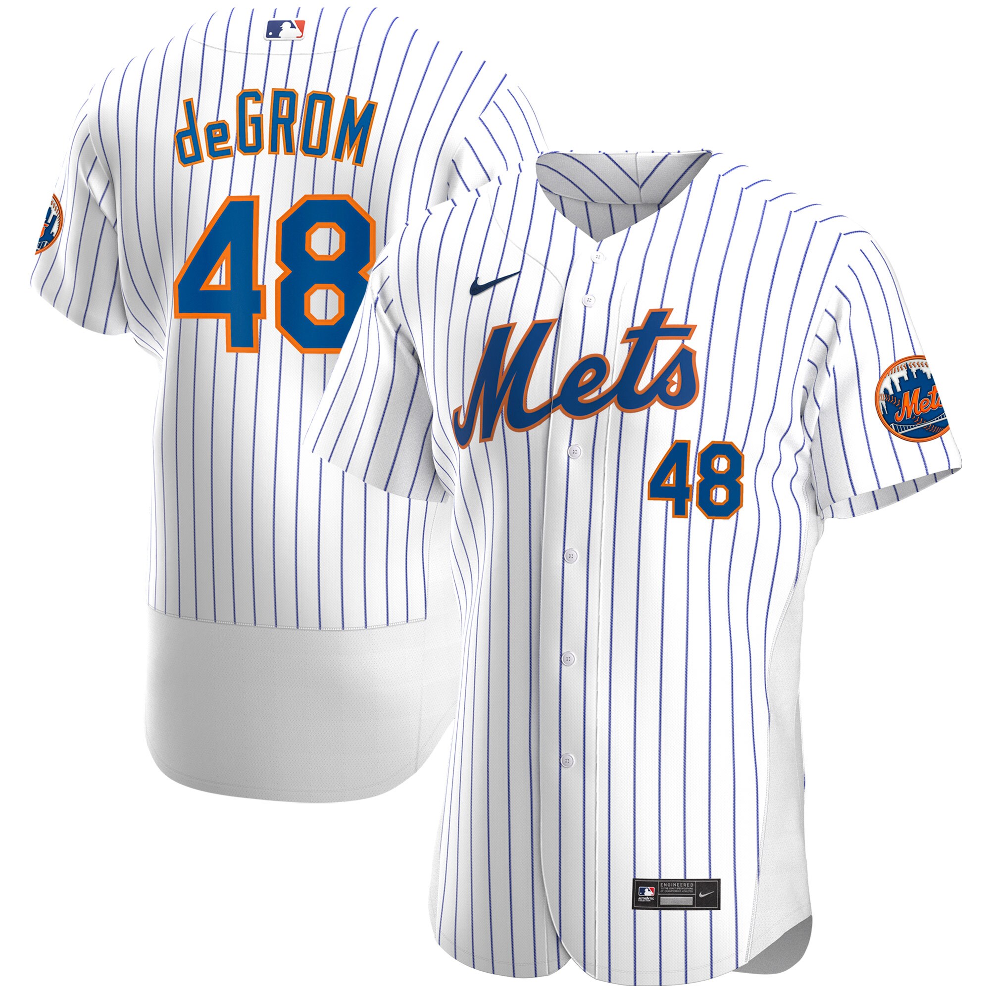Jacob deGrom New York Mets Nike Home Authentic Player Jersey - White - vstockx