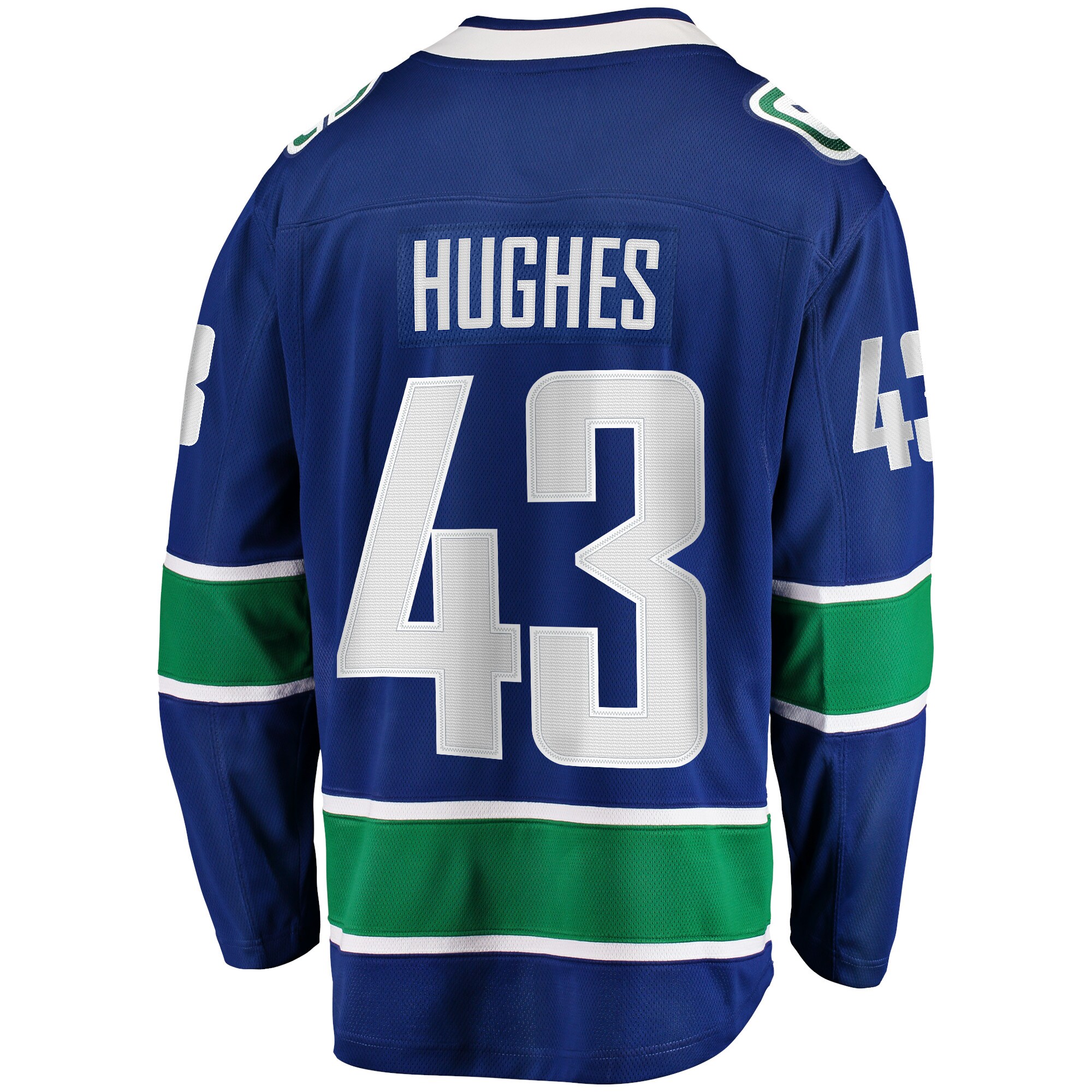 Quinn Hughes Vancouver Canucks Fanatics Branded Home Premier Breakaway Player Jersey - Blue - vstockx