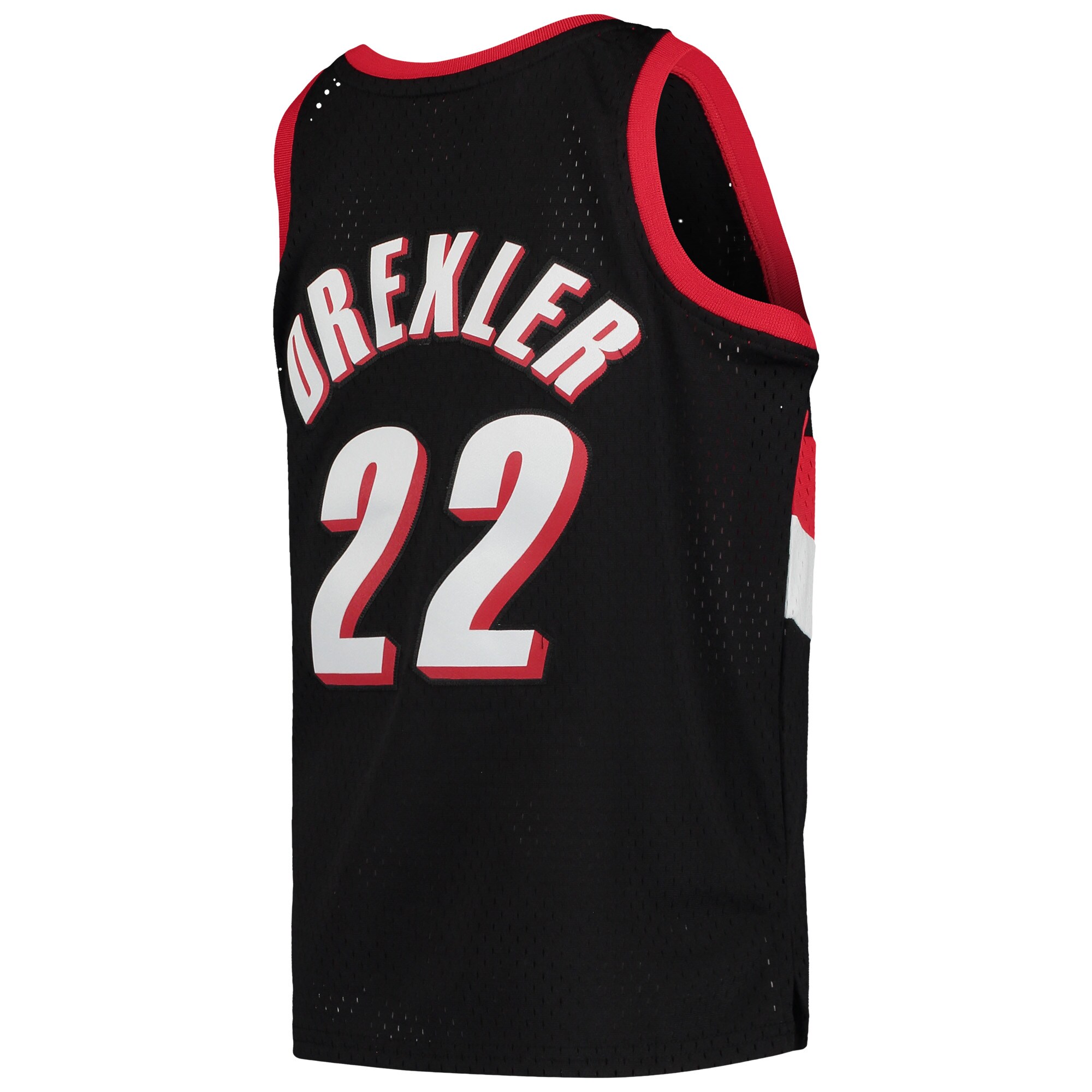 Clyde Drexler Portland Trail Blazers Mitchell & Ness Youth 1991-92 Hardwood Classics Swingman Jersey - Black - vstockx