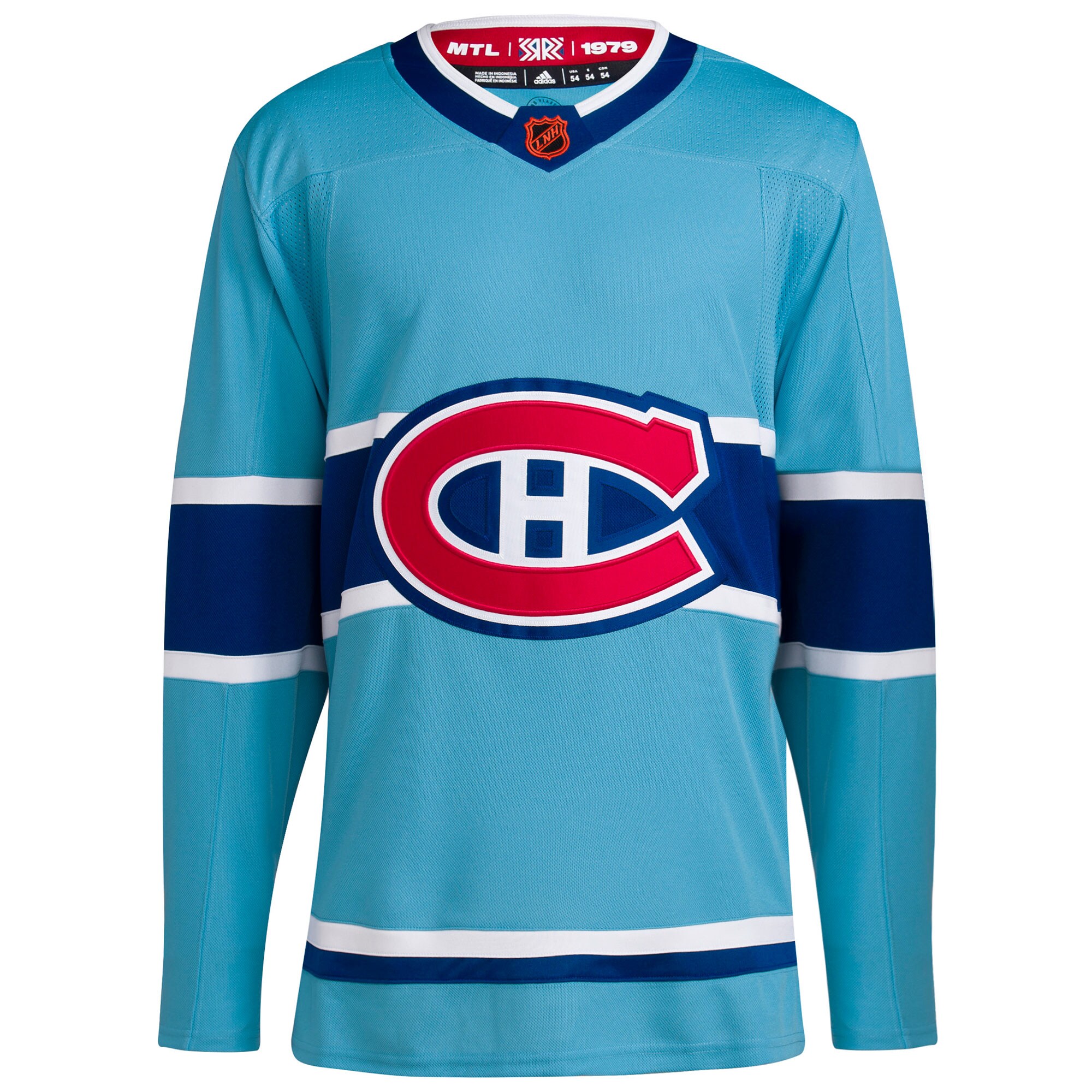 Montreal Canadiens adidas Reverse Retro 2.0 Authentic Blank Jersey - Light Blue - vstockx