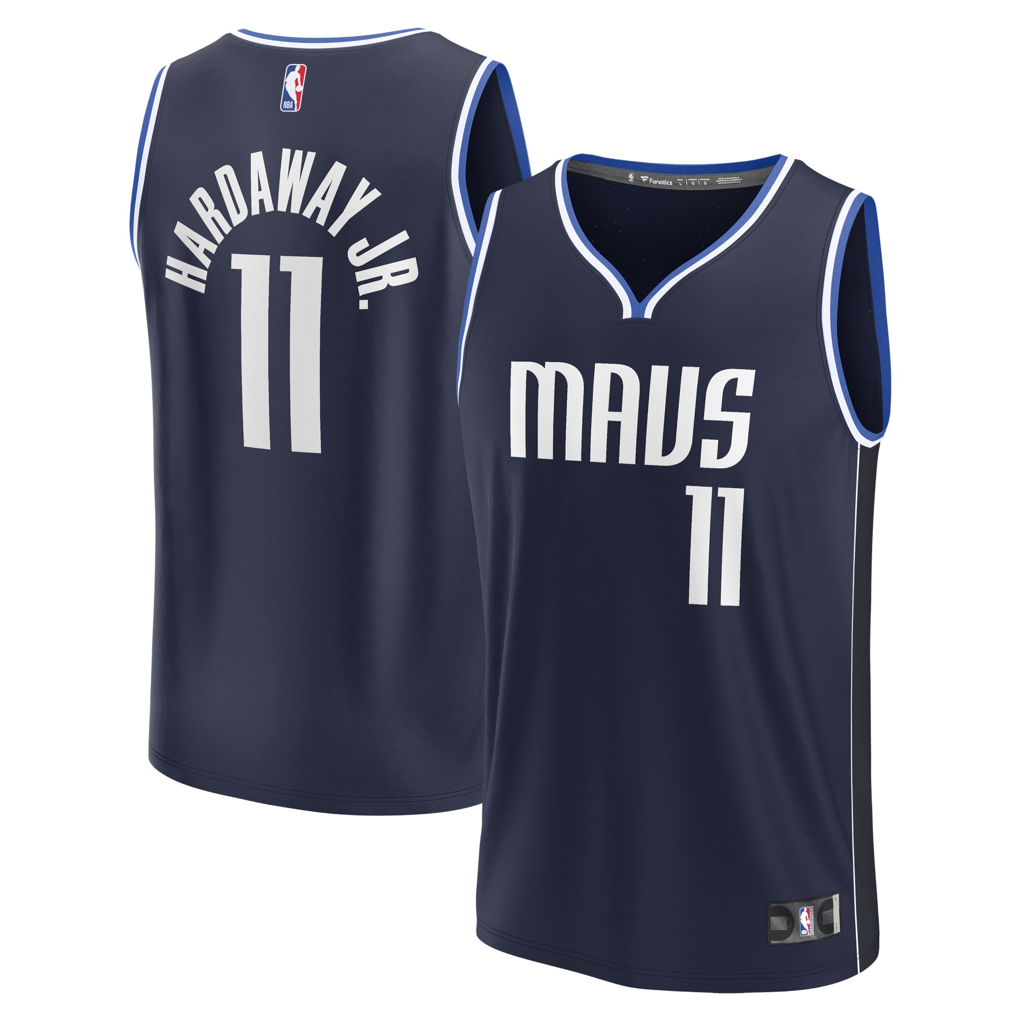 Tim Hardaway Jr. Dallas Mavericks Fanatics Branded Fast Break Replica Player Jersey - Statement Edition - Navy - vstockx