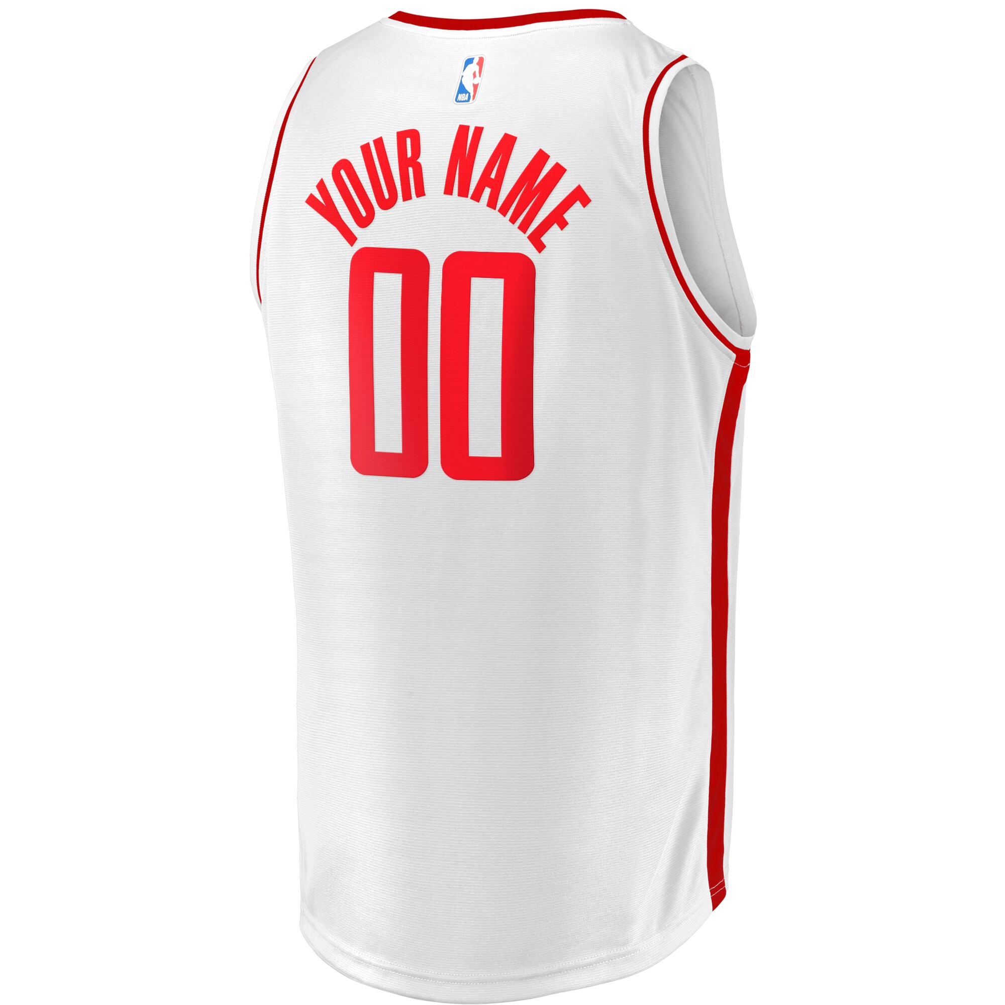 Houston Rockets Fanatics Branded Youth Fast Break Replica Custom Jersey - Association Edition - White - vstockx