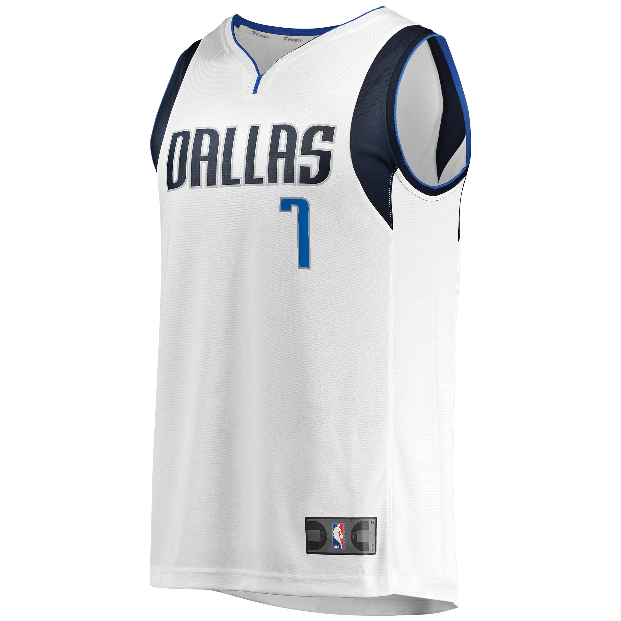 Dallas Mavericks Fanatics Branded Fast Break Player Jersey - Icon Edition - White - vstockx