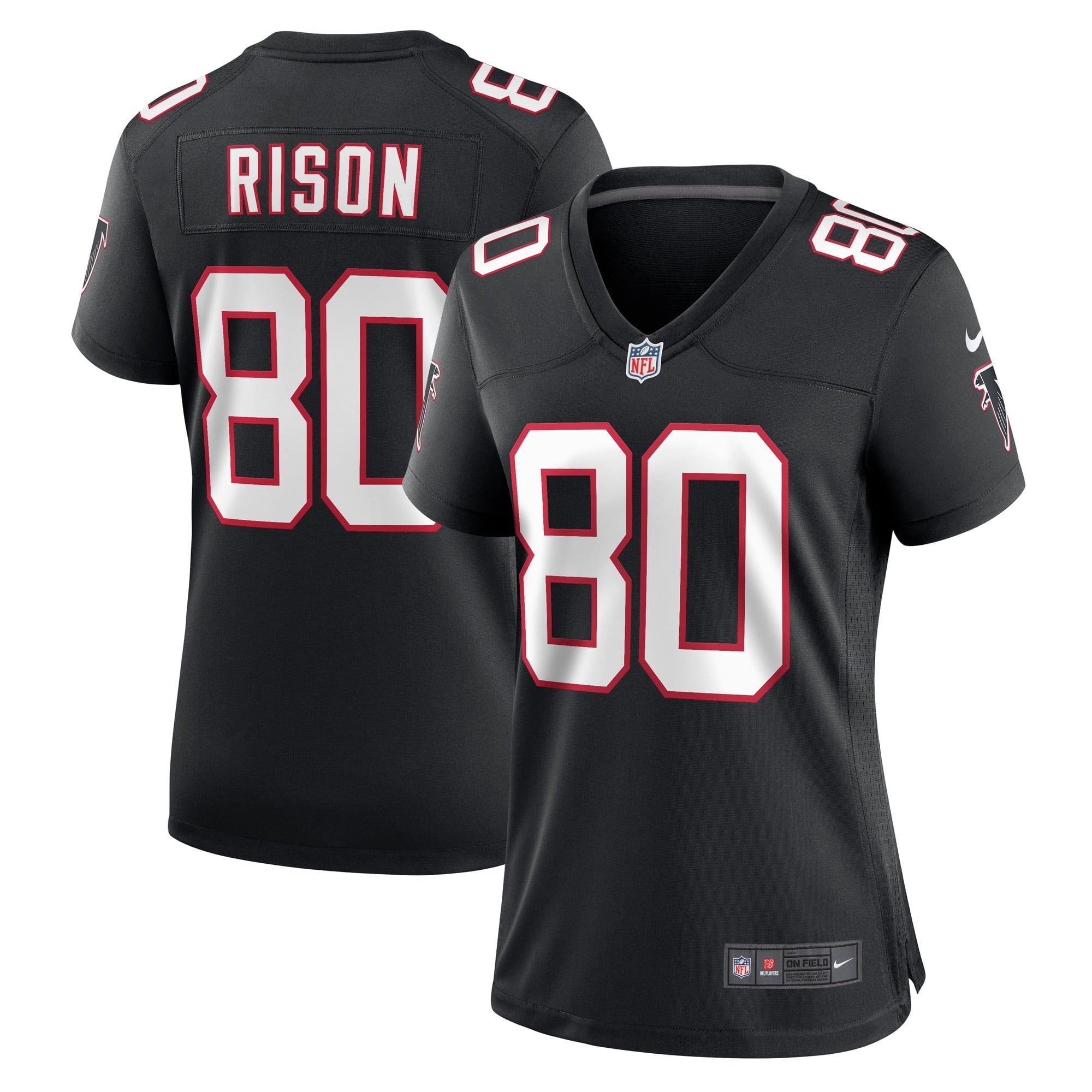 Women's Nike Andre Rison Black Atlanta Falcons Retired Player Jersey - vstockx