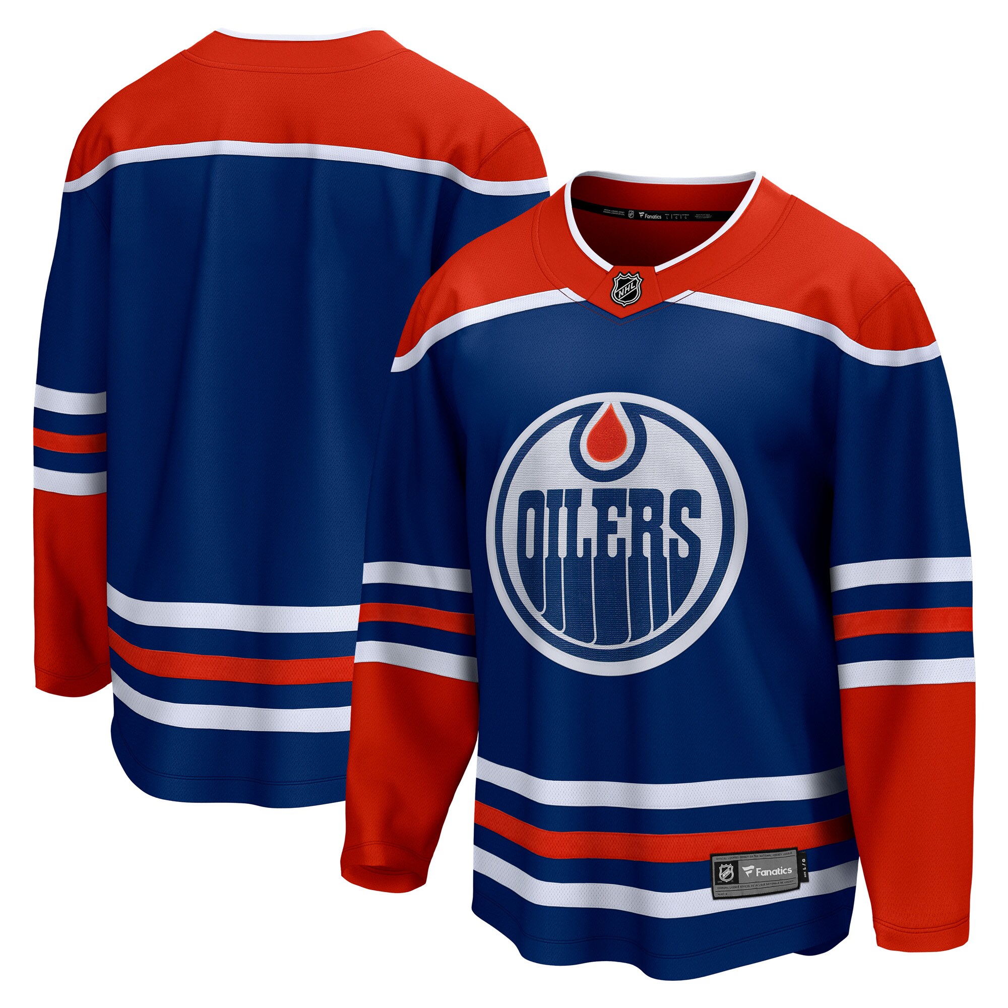 Edmonton Oilers Fanatics Branded Home Breakaway Blank Jersey - Royal - vstockx