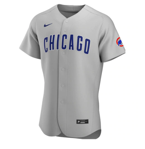 Chicago Cubs Gray Authentic Road Jersey by - vstockx