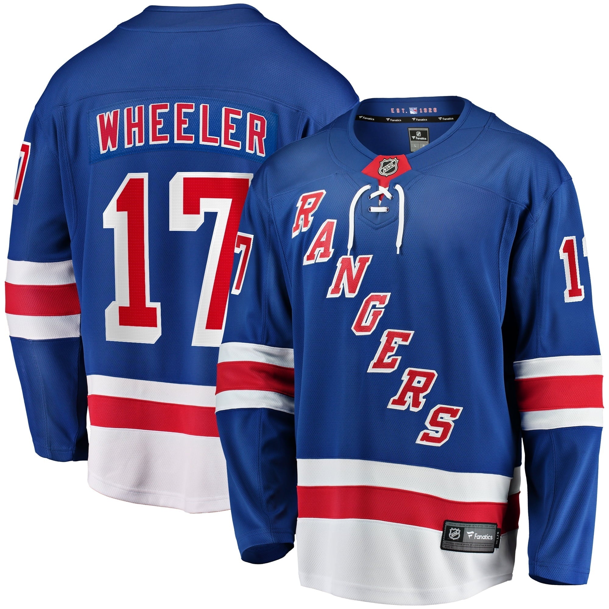 Men's Fanatics Branded Blake Wheeler Blue New York Rangers Home Breakaway Player Jersey - vstockx