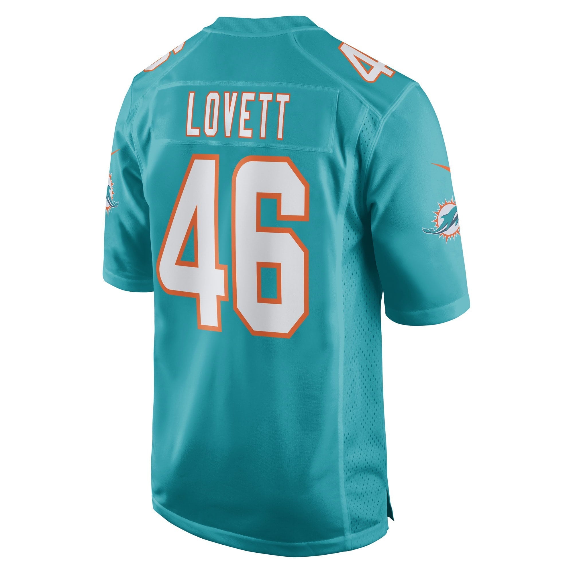 Men's Nike John Lovett Aqua Miami Dolphins Game Player Jersey - vstockx