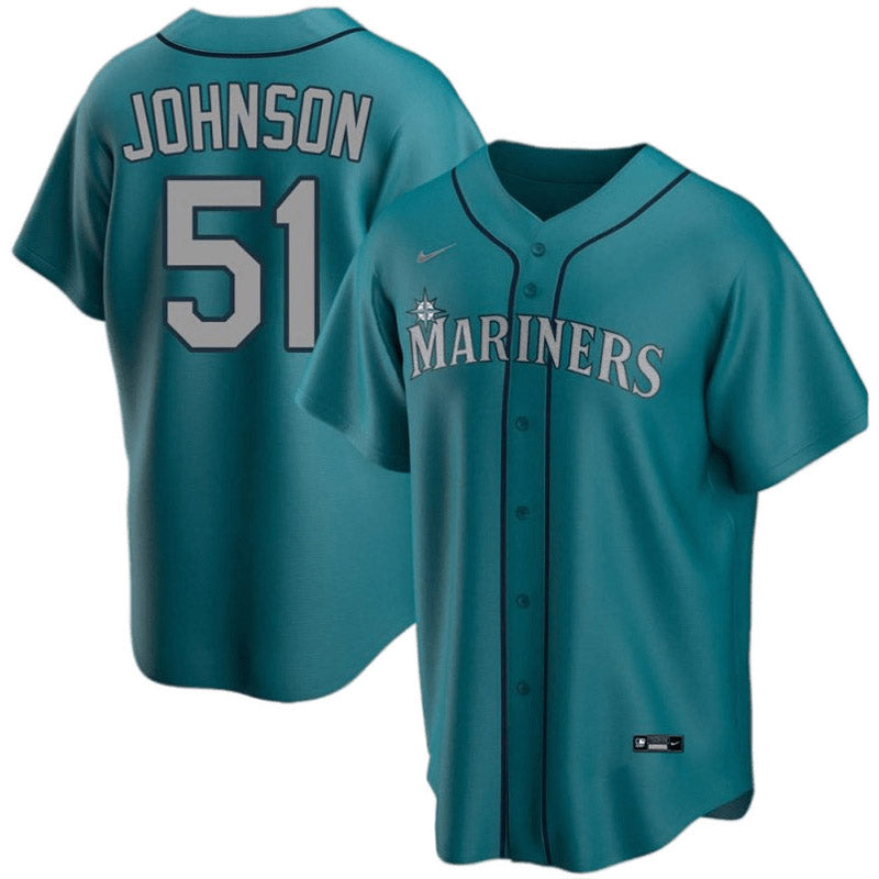 Youth Seattle Mariners Randy Johnson Replica Alternate Jersey - Green - vstockx