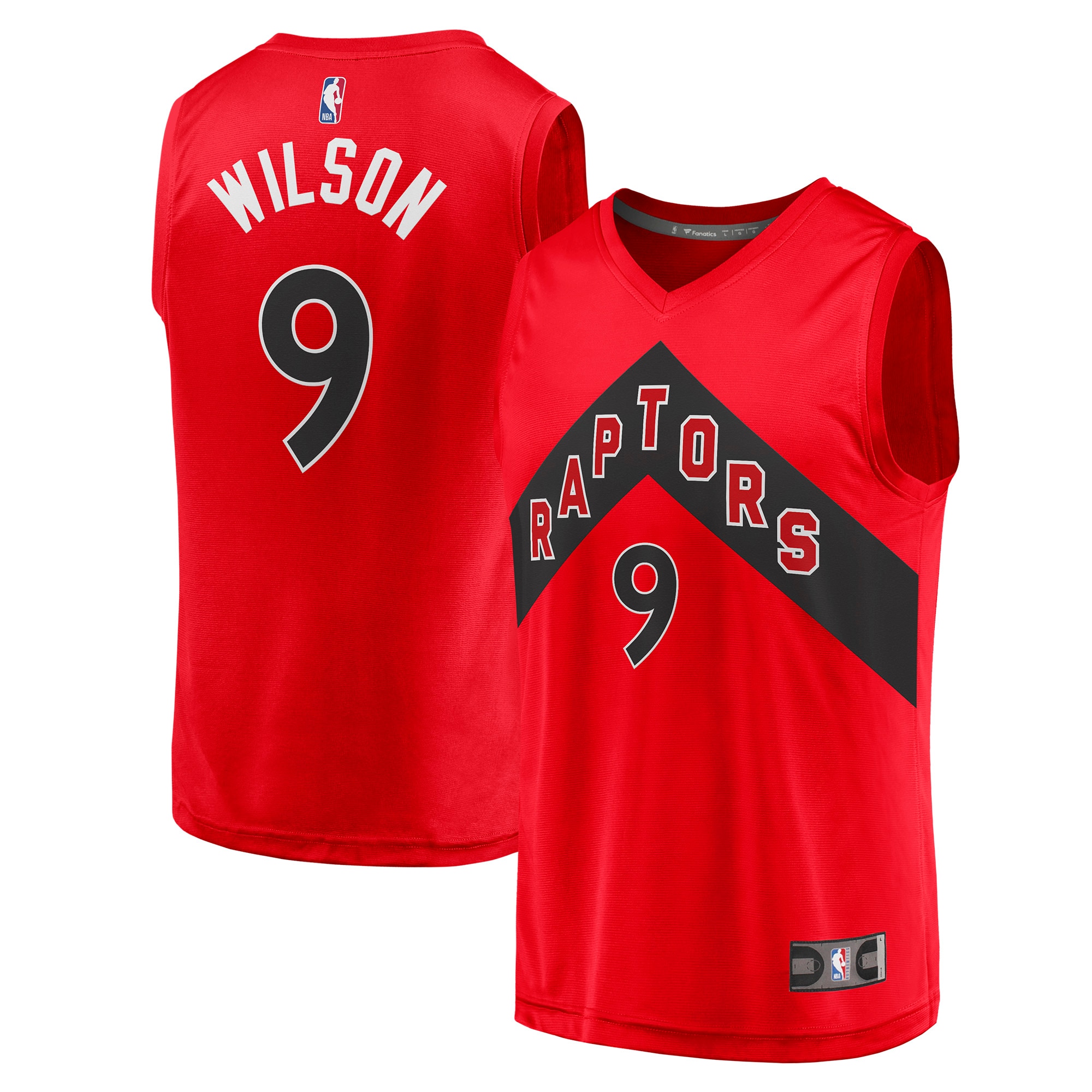 D.J. Wilson Toronto Raptors Fanatics Branded 2021/22 Fast Break Replica Jersey - Icon Edition - Red - vstockx