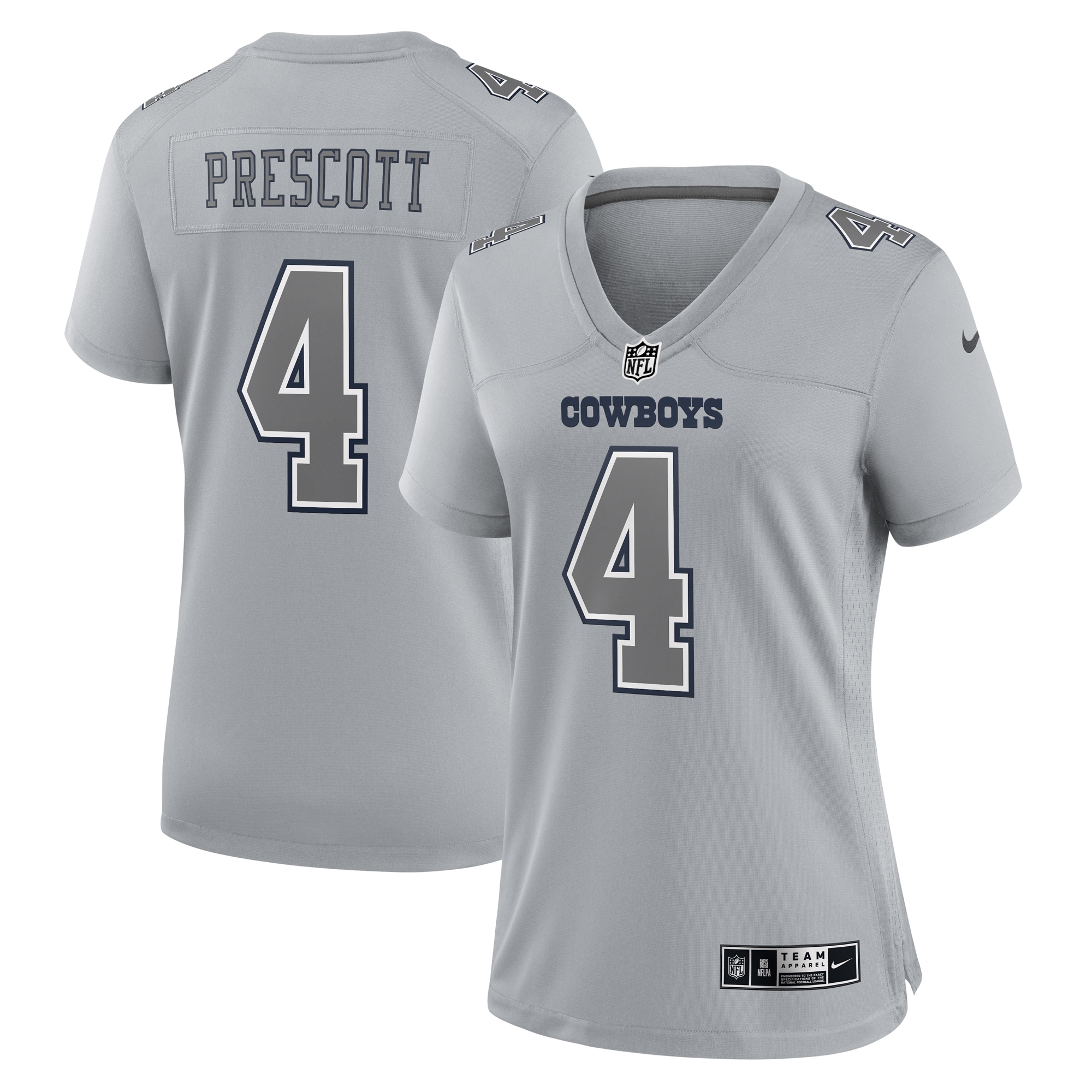 Dak Prescott Dallas Cowboys Nike Women's Atmosphere Fashion Game Jersey - Gray - vstockx