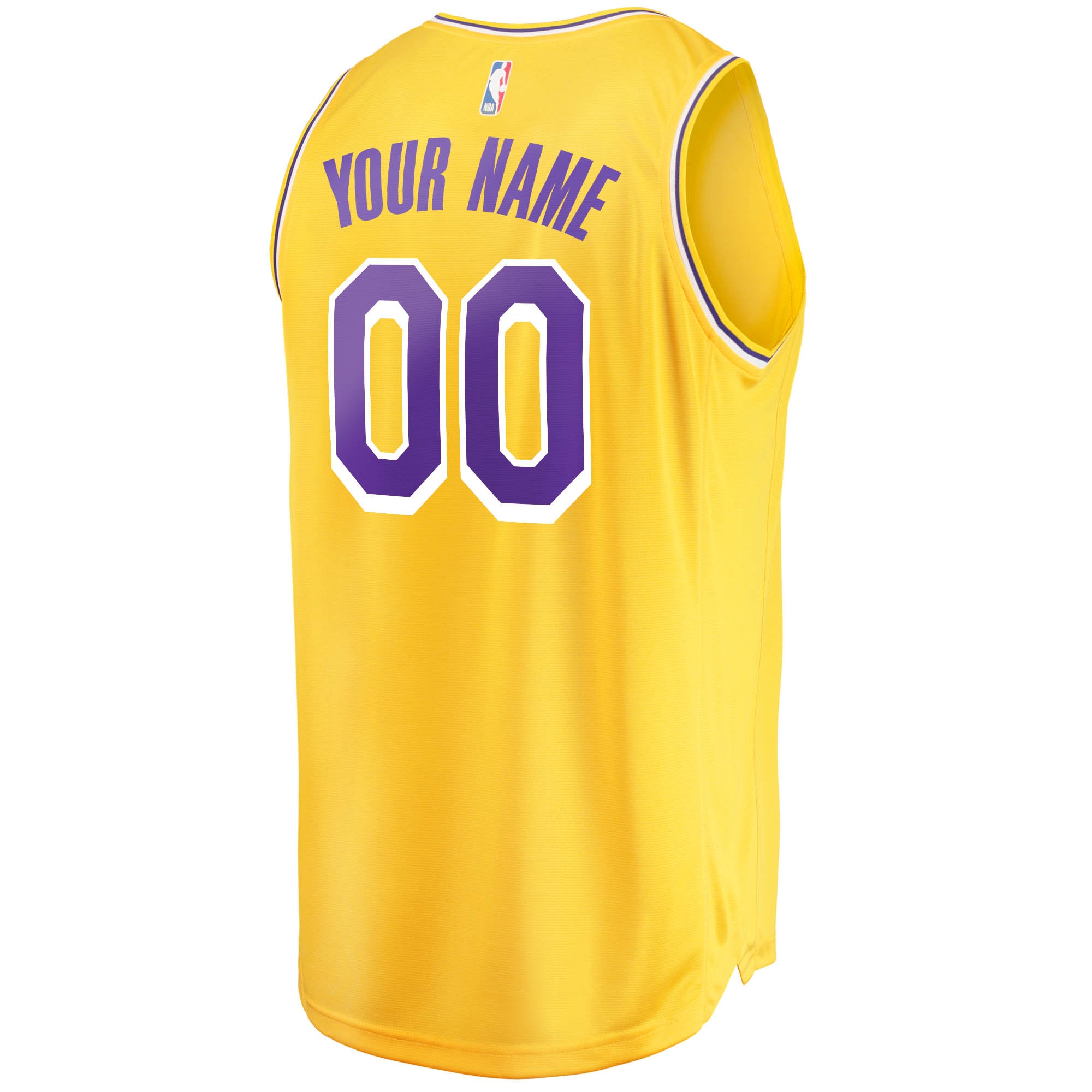 Los Angeles Lakers Fanatics Branded Youth 2018/19 Fast Break Custom Replica Jersey Gold - Icon Edition - vstockx